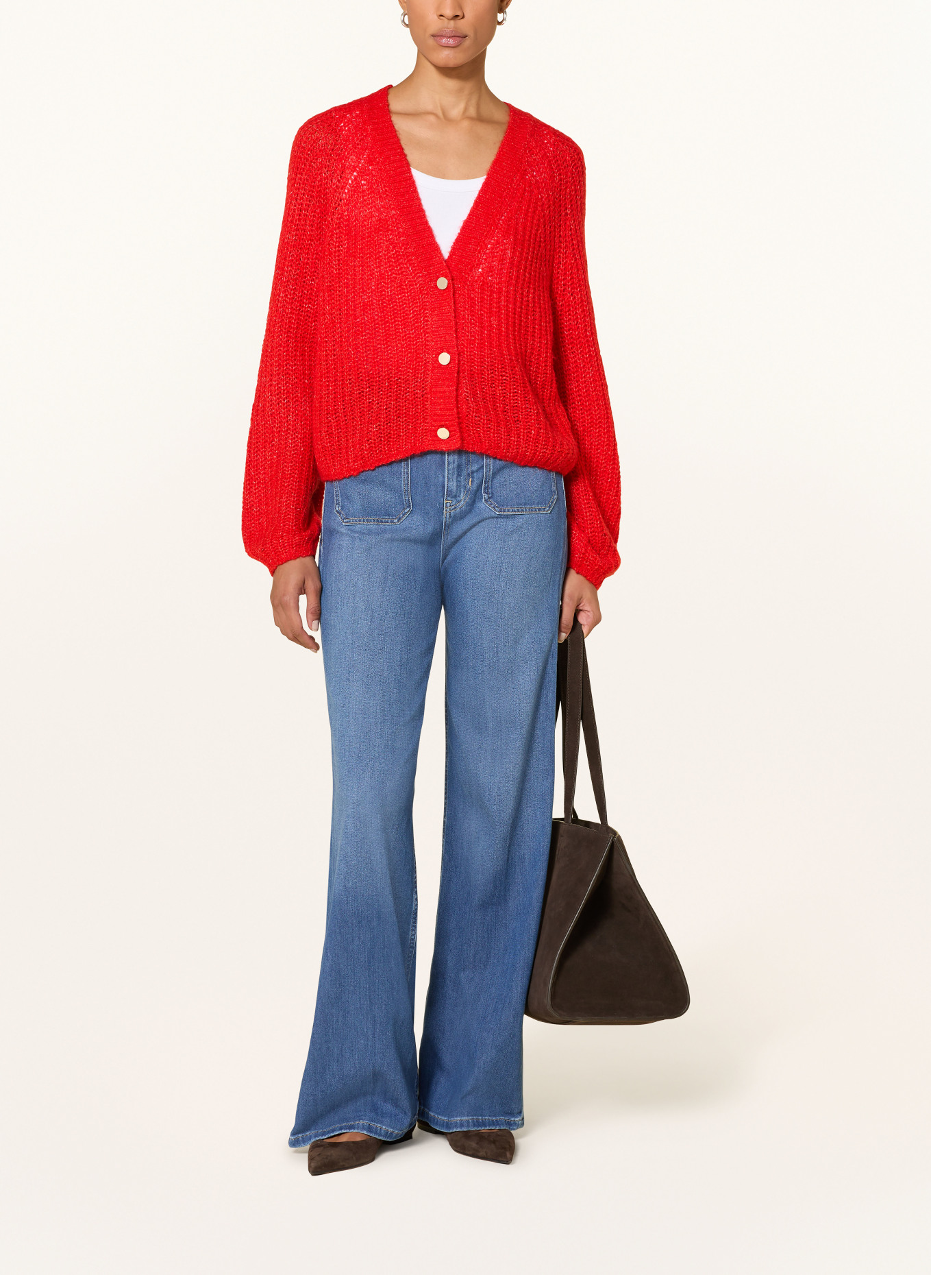 s.Oliver BLACK LABEL Bootcut pants in denim look: 53Z8 BLUE