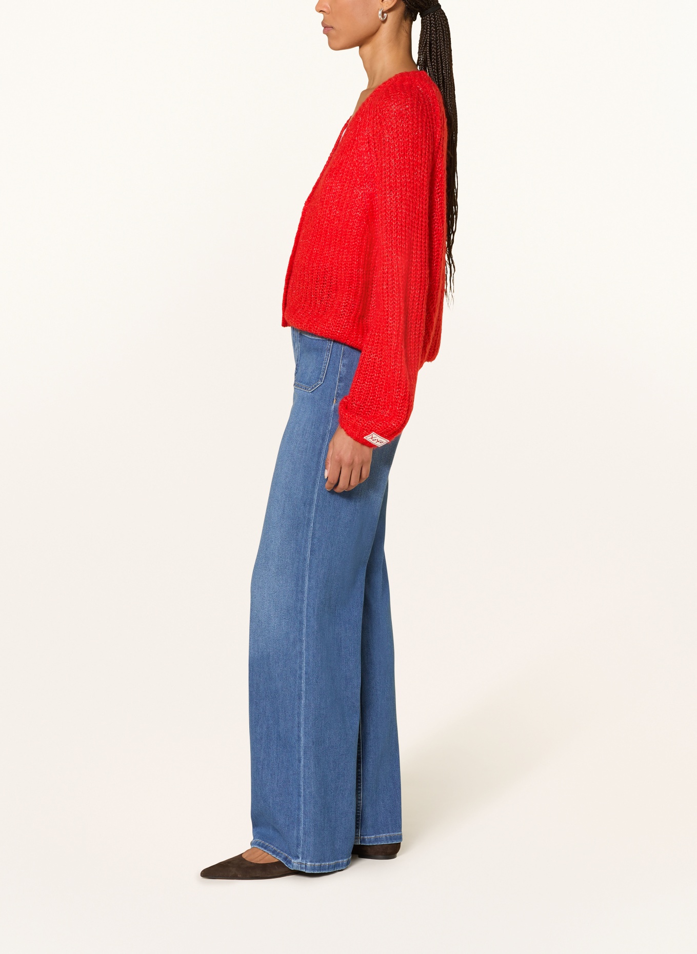 s.Oliver BLACK LABEL Bootcut pants in denim look: 53Z8 BLUE