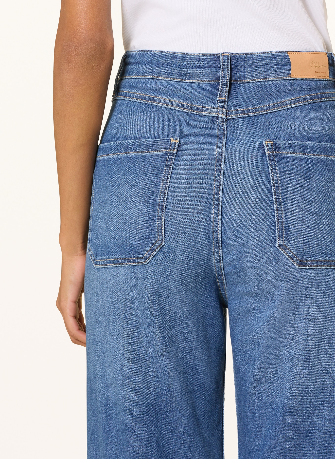 s.Oliver BLACK LABEL Bootcut pants in denim look: 53Z8 BLUE