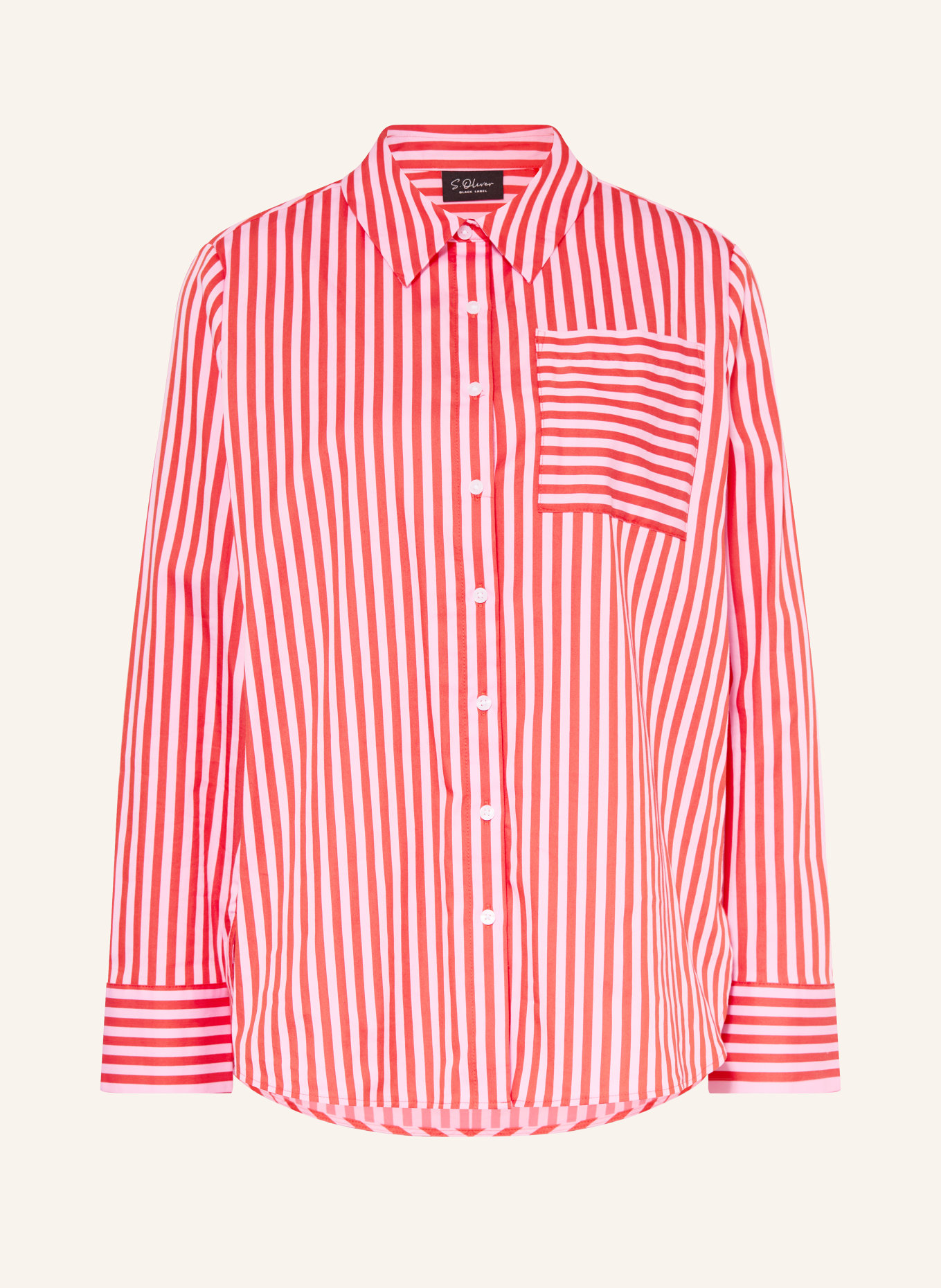 s.Oliver BLACK LABEL koszula: CZERWONY / RÓŻOWY