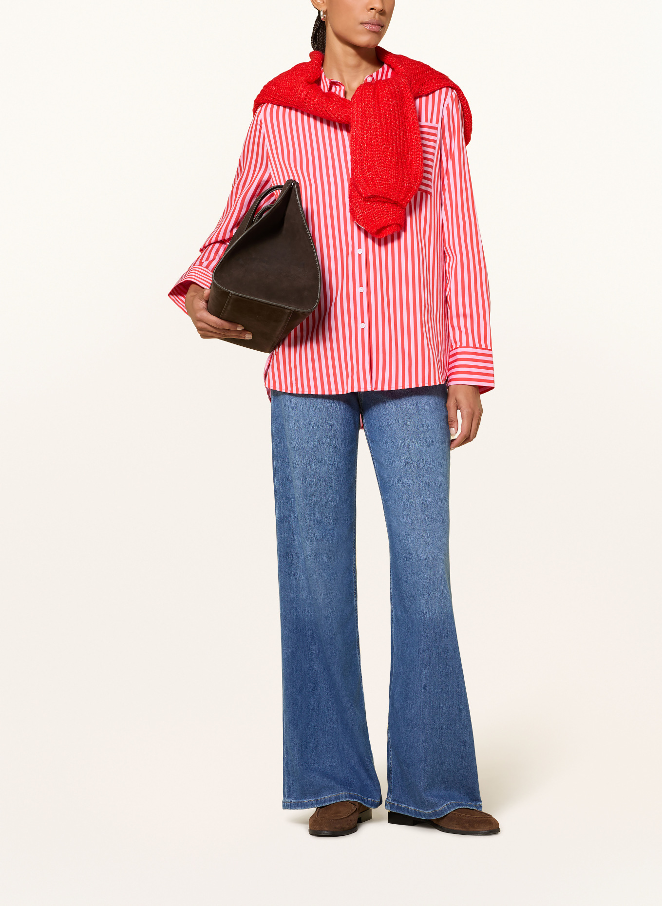 s.Oliver BLACK LABEL koszula: CZERWONY / RÓŻOWY