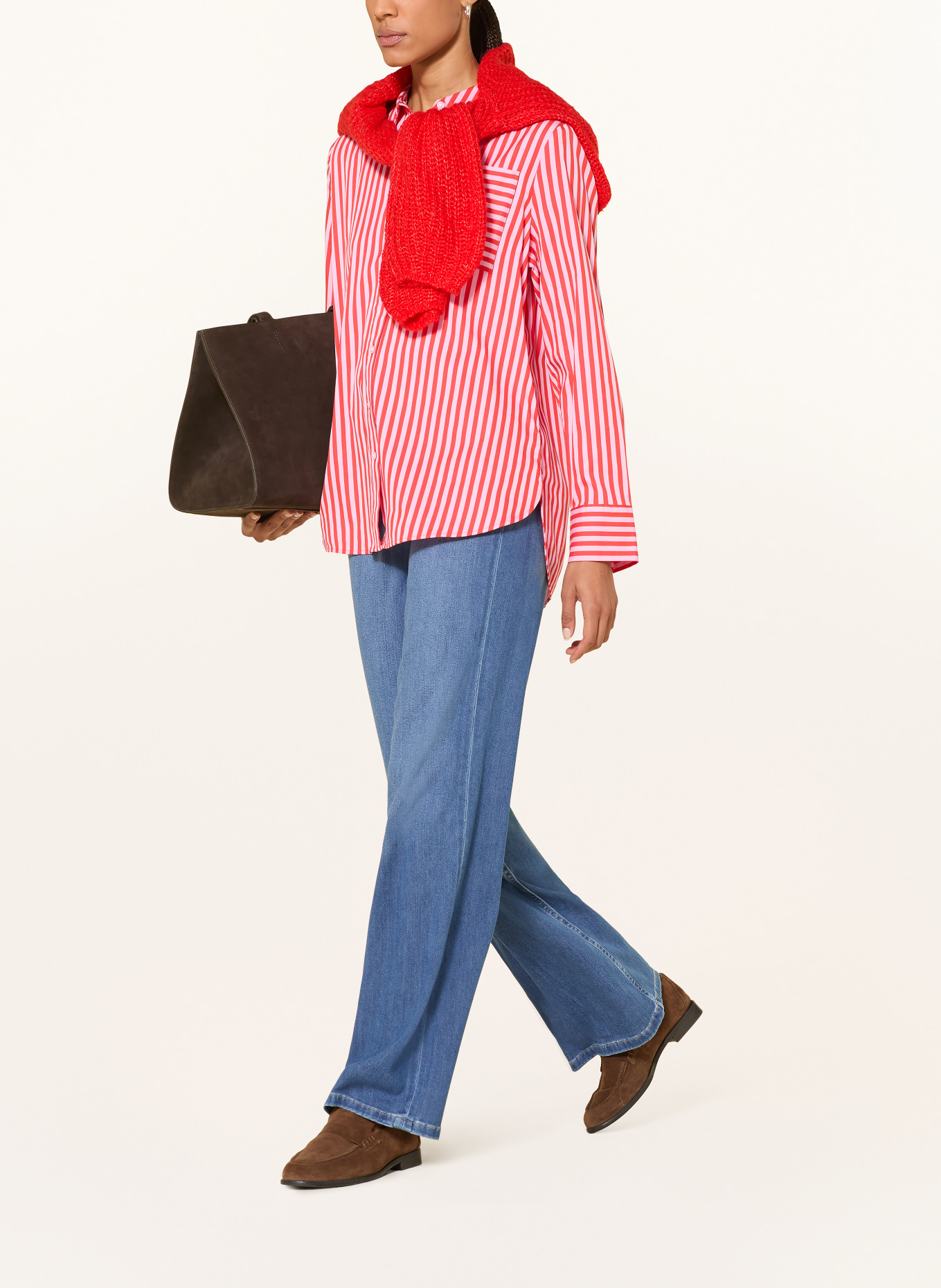 s.Oliver BLACK LABEL koszula: CZERWONY / RÓŻOWY