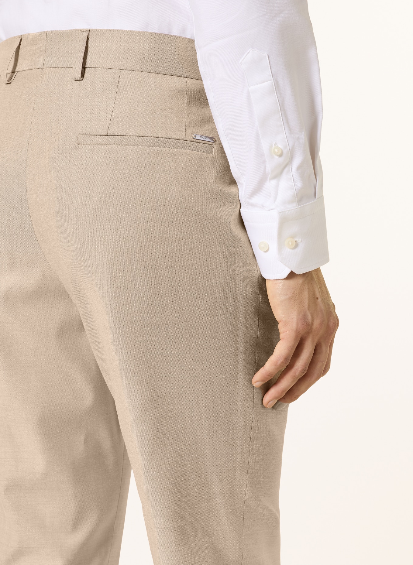 BOSS Anzughose GENIUS Slim Fit: 275 LIGHT BEIGE