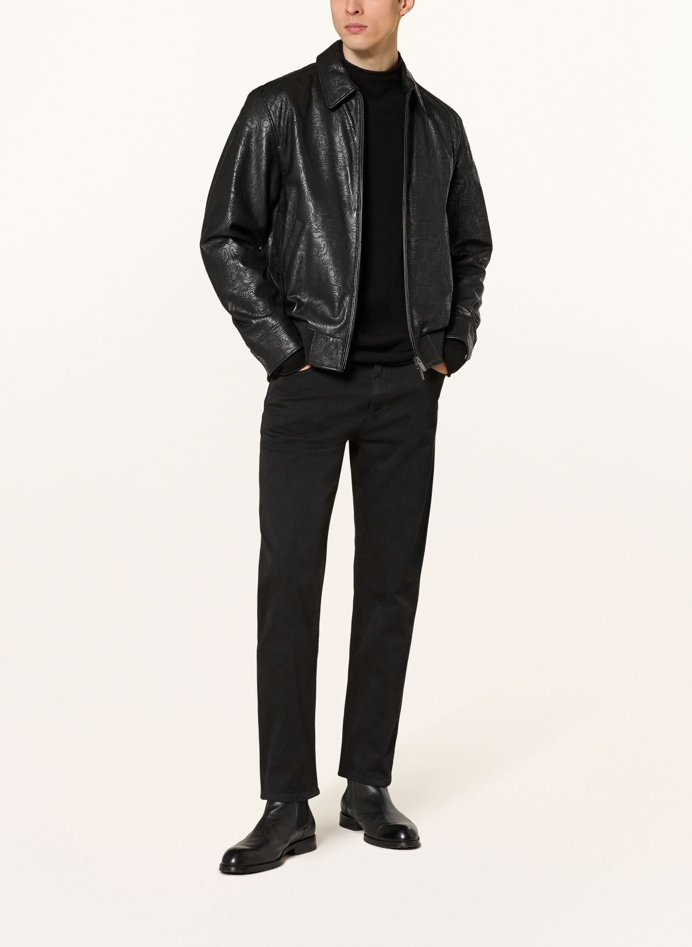 BOSS Jeans HAO Tapered Fit: 001 BLACK