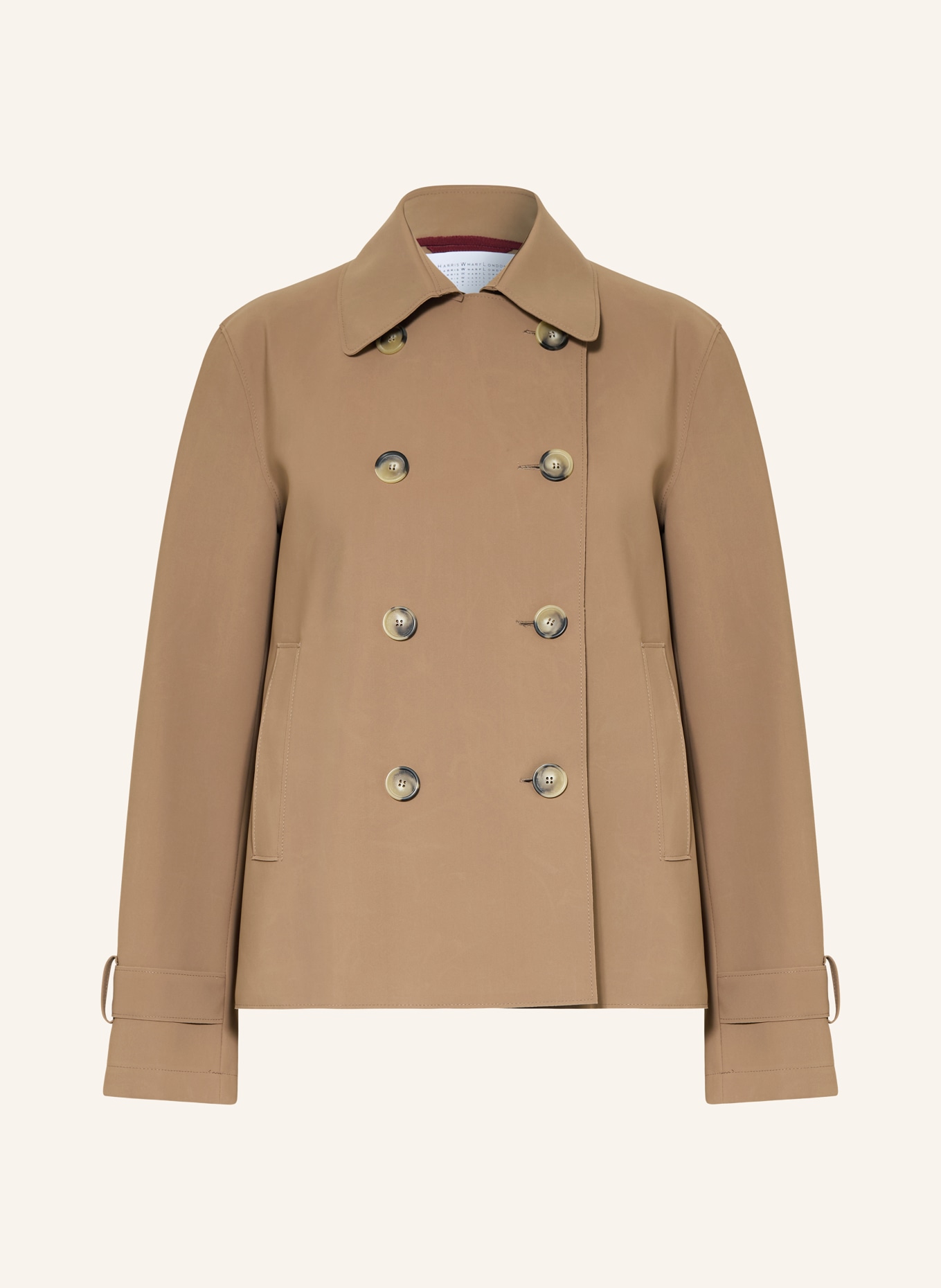 HARRIS WHARF LONDON trench coat: BROWN