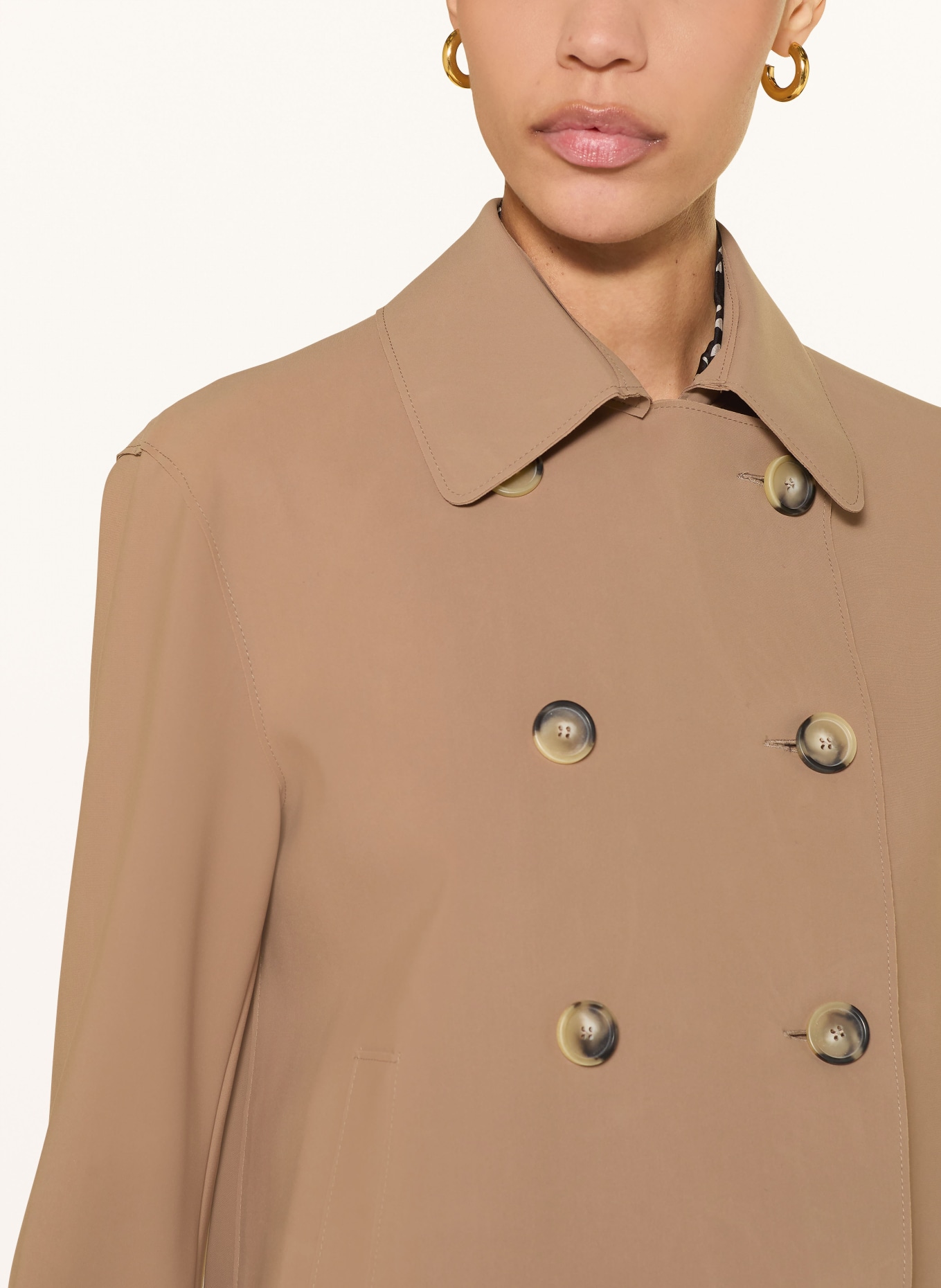 HARRIS WHARF LONDON trench coat: BROWN