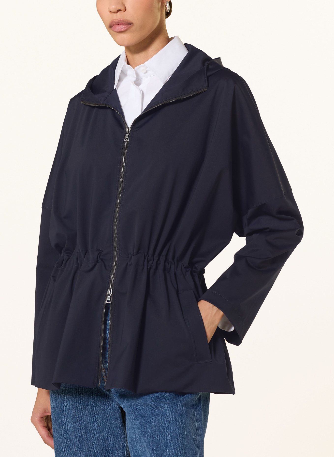 HARRIS WHARF LONDON rain jacket: DARK BLUE