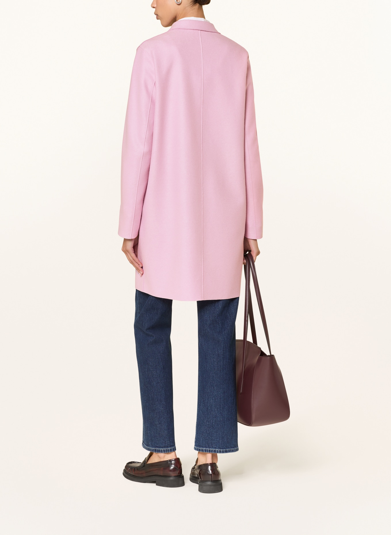 HARRIS WHARF LONDON wool coat: ROSE