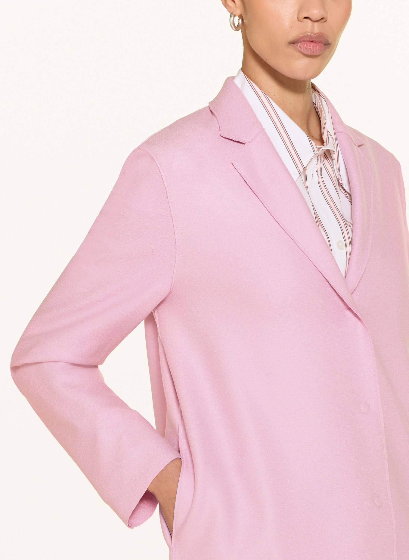 HARRIS WHARF LONDON wool coat: ROSE