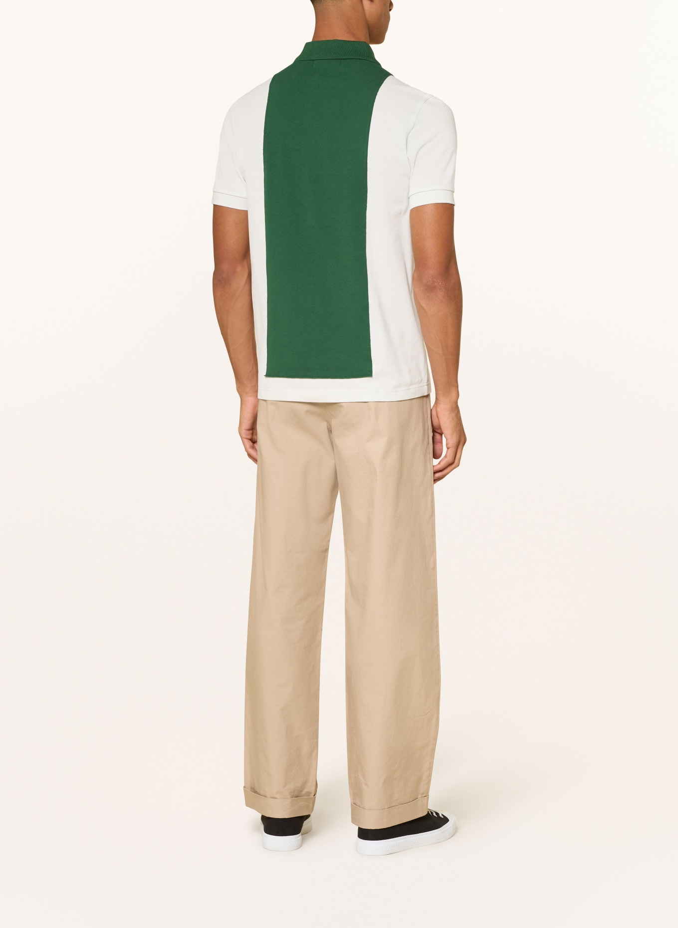 FRED PERRY Piqué-Poloshirt: ECRU / DUNKELGRÜN