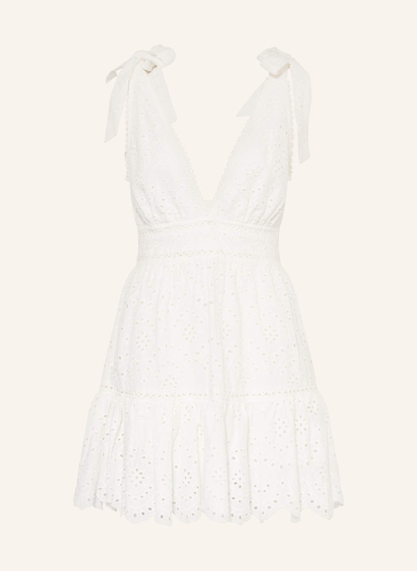 Poupette St Barth Strandkleid CARA aus Spitze: WEISS