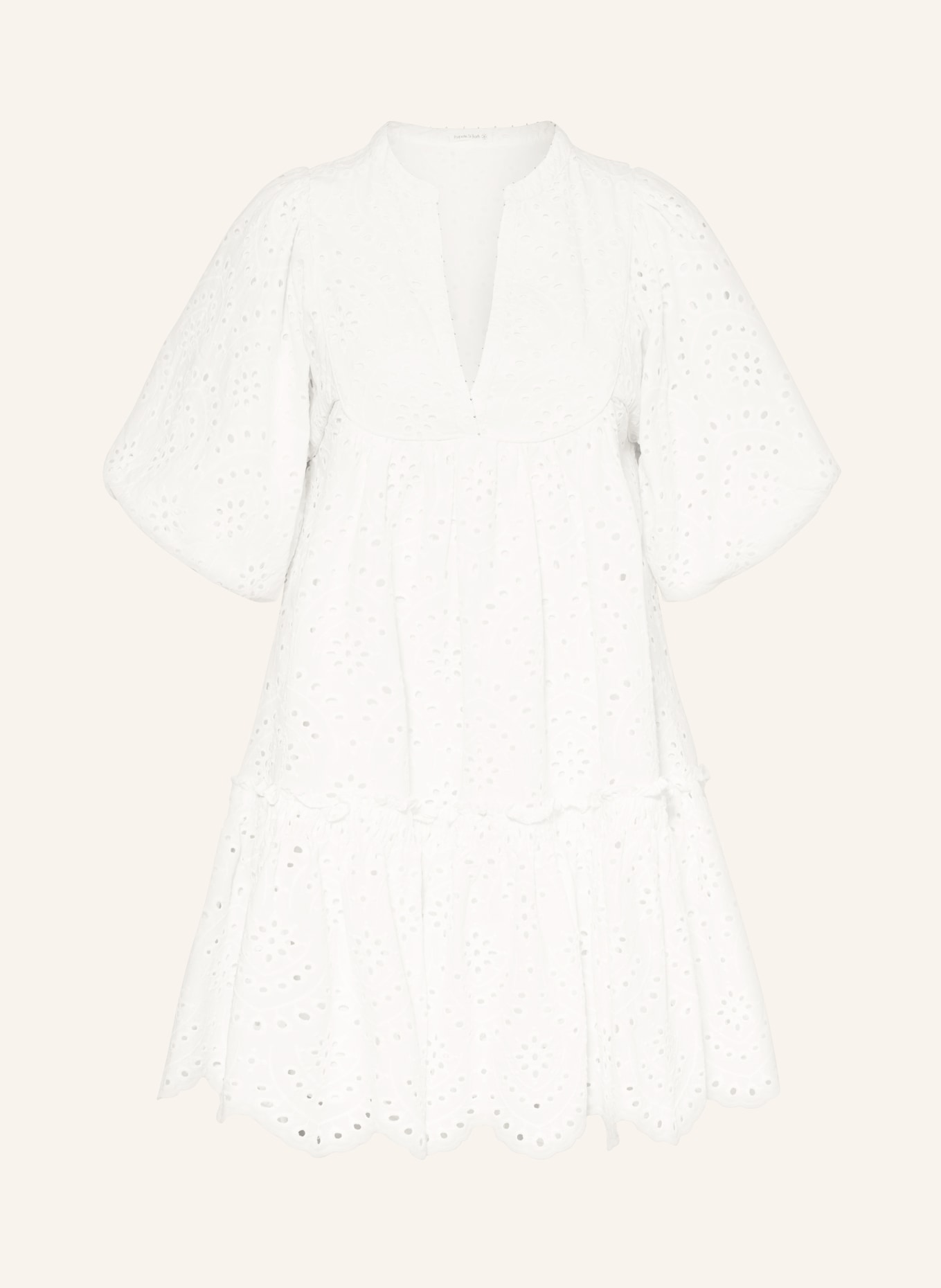 Poupette St Barth Strandkleid CRUZ aus Lochspitze: WEISS