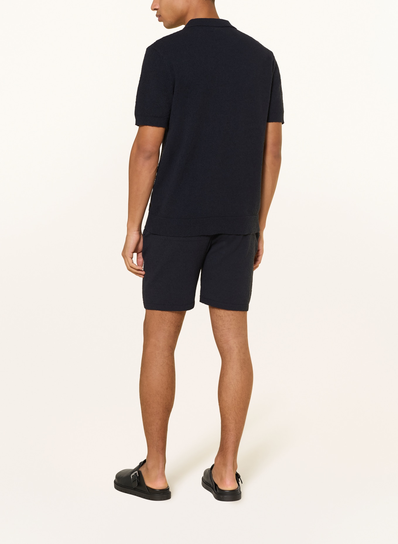 PAUL pletené šortky: ČERNÁ