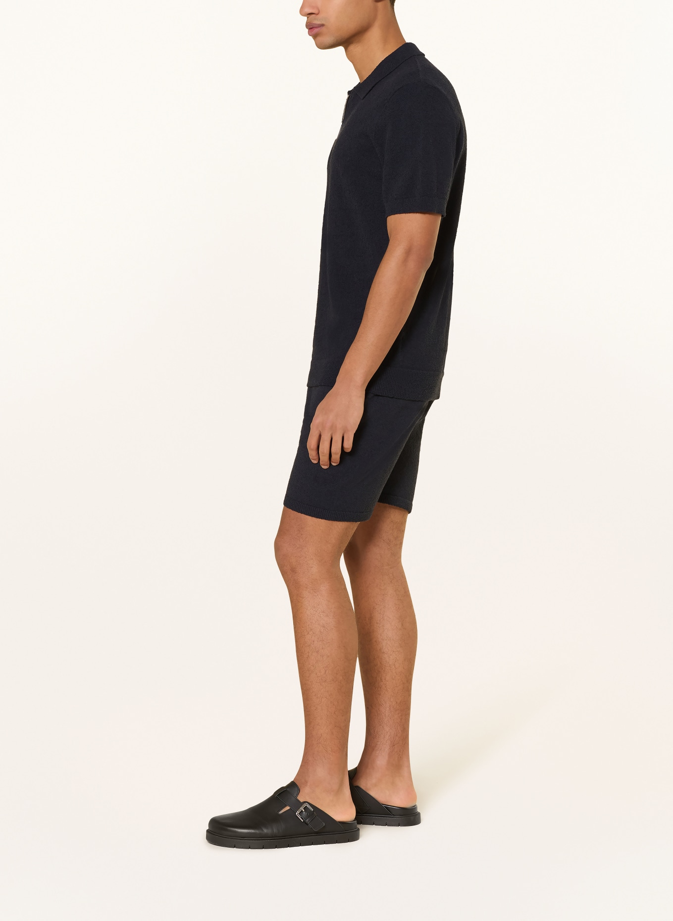 PAUL pletené šortky: ČERNÁ