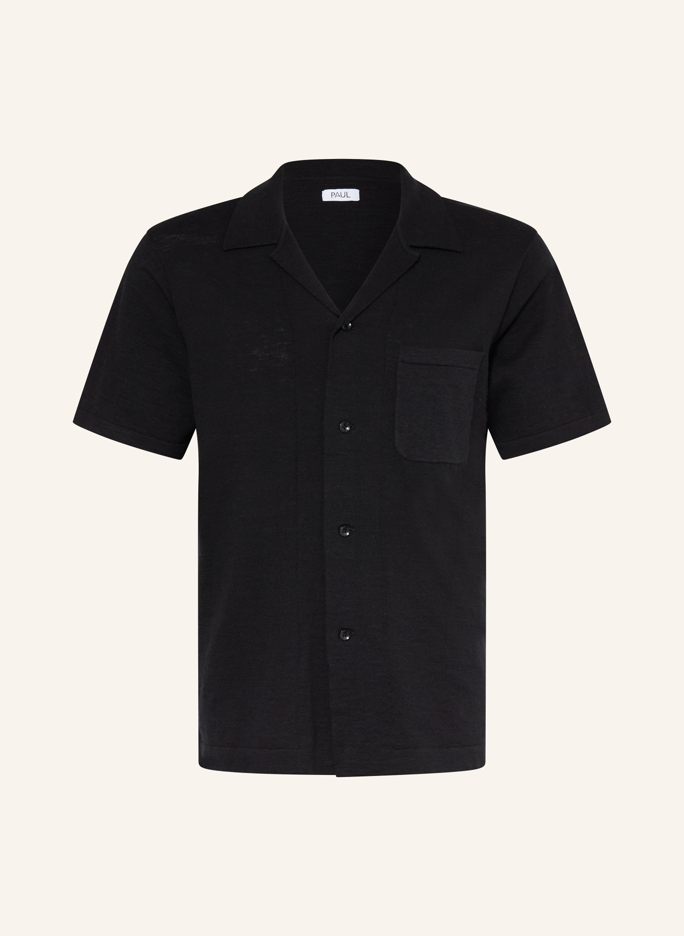 PAUL Resortová košile Comfort Fit: ČERNÁ