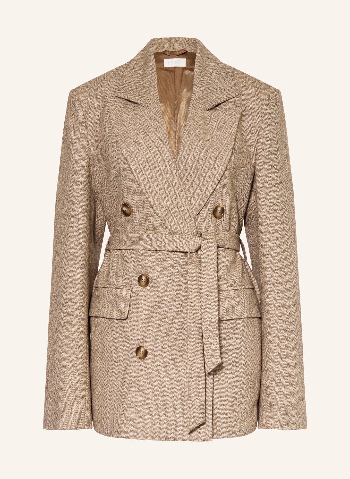 LEZU Blazer MALOU: BEIGE / WEISS