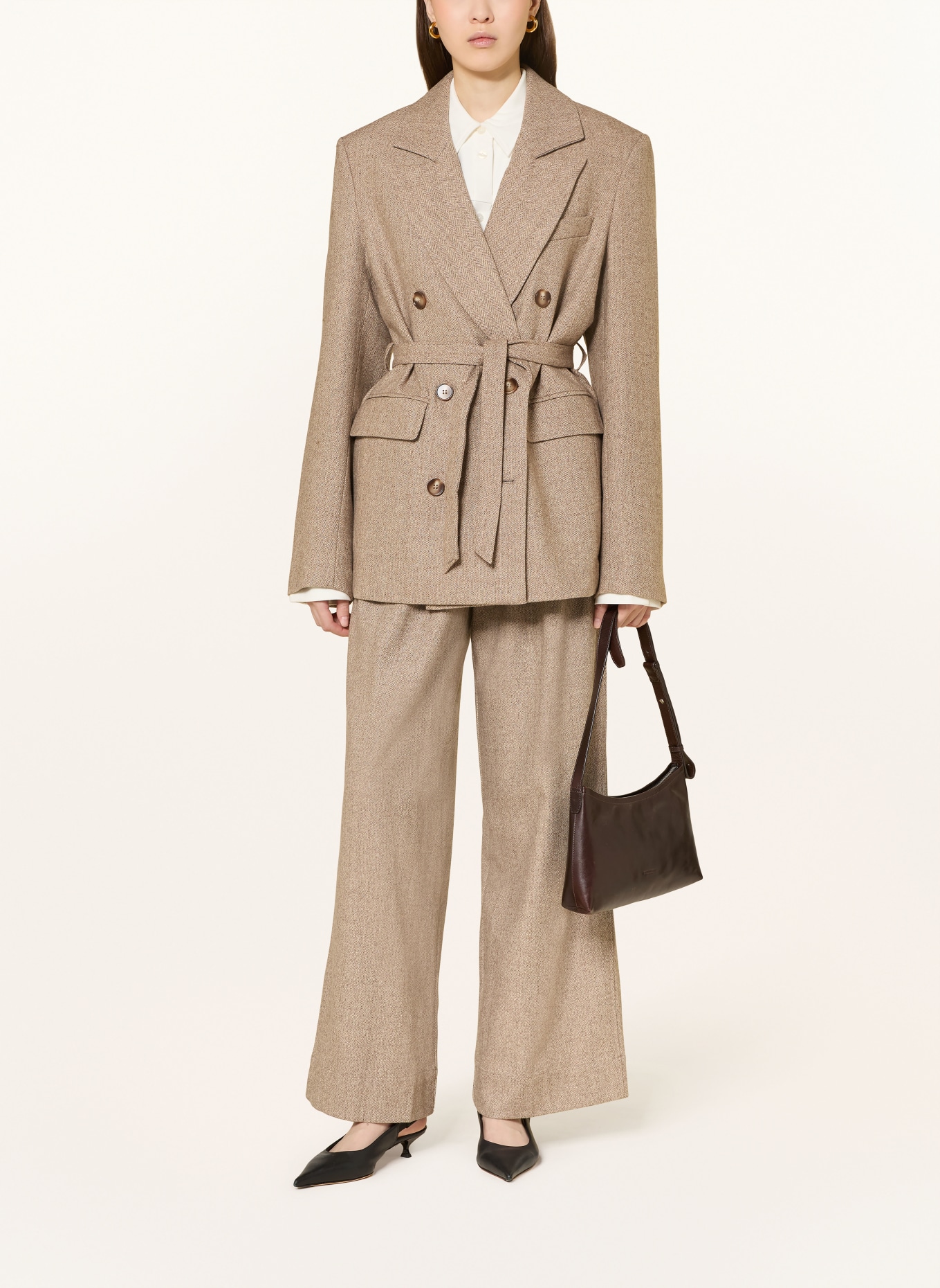 LEZU Blazer MALOU: BEIGE / WEISS