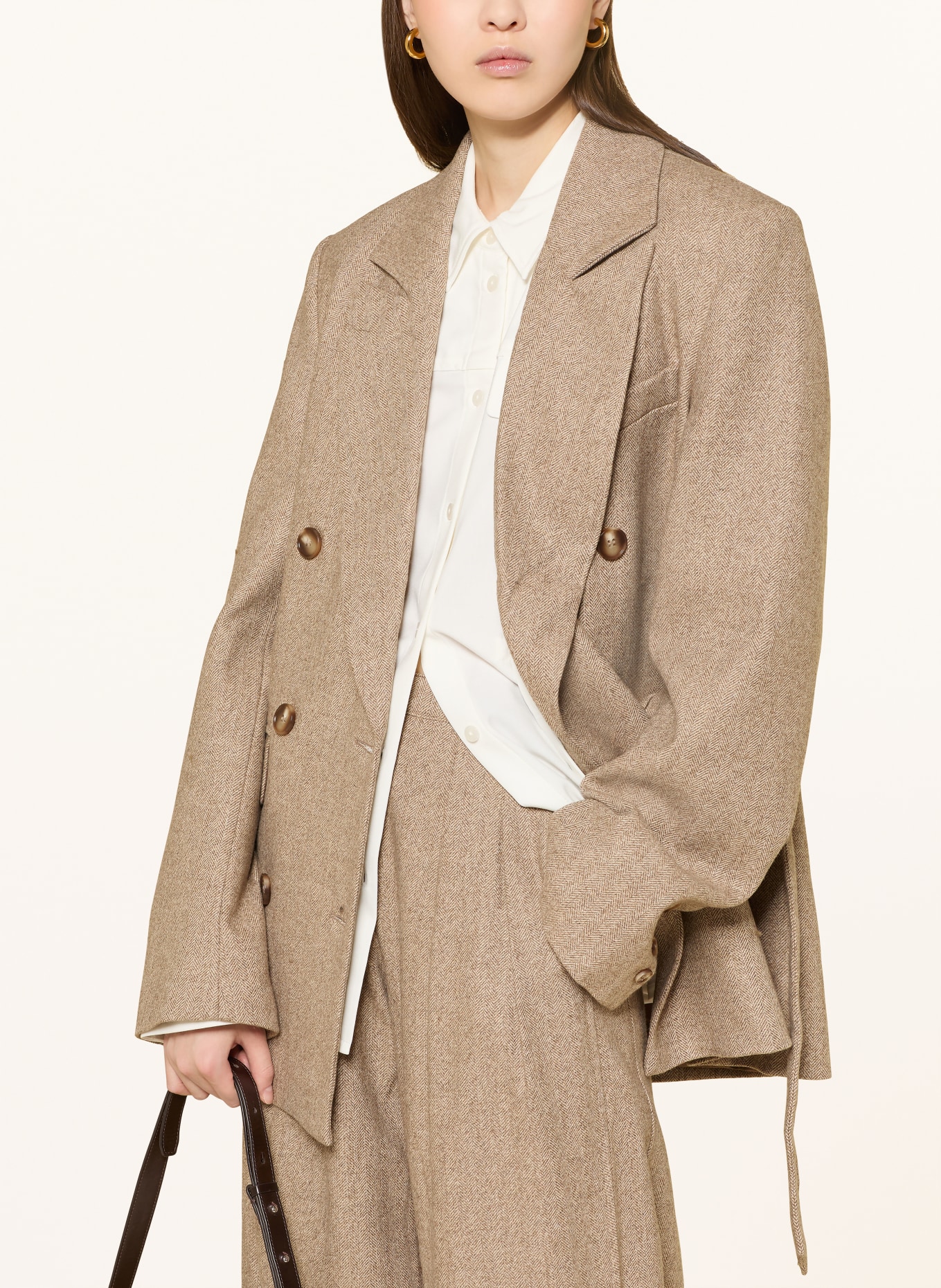 LEZU Blazer MALOU: BEIGE / WEISS