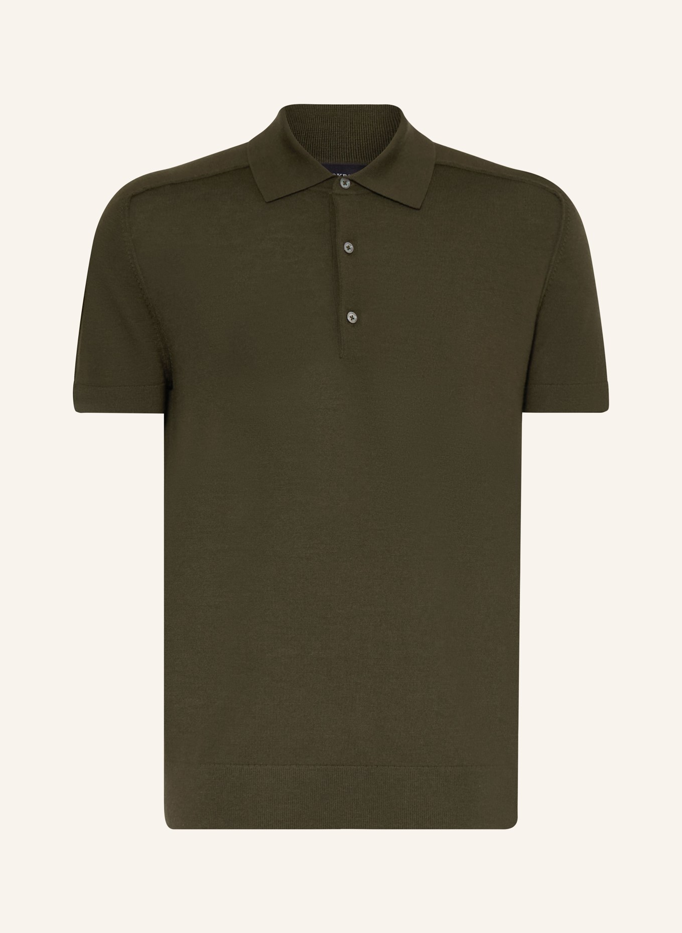 STROKESMAN'S knitted polo shirt: DARK GREEN