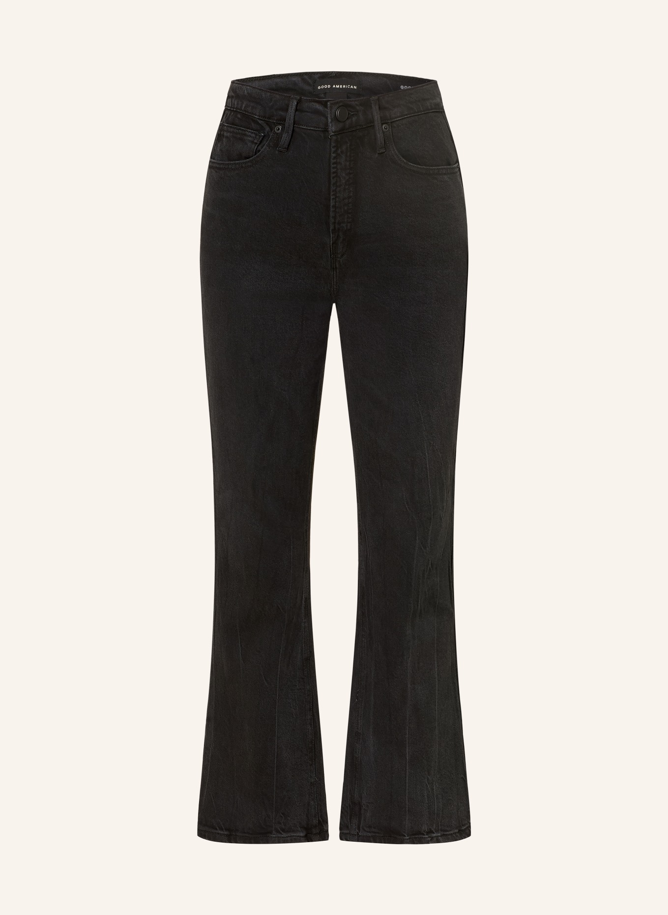 GOOD AMERICAN Flared Jeans GOOD STANDARD: 390 BLACK
