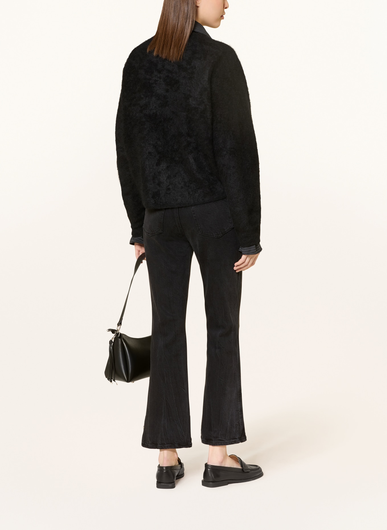 GOOD AMERICAN Flared Jeans GOOD STANDARD: 390 BLACK