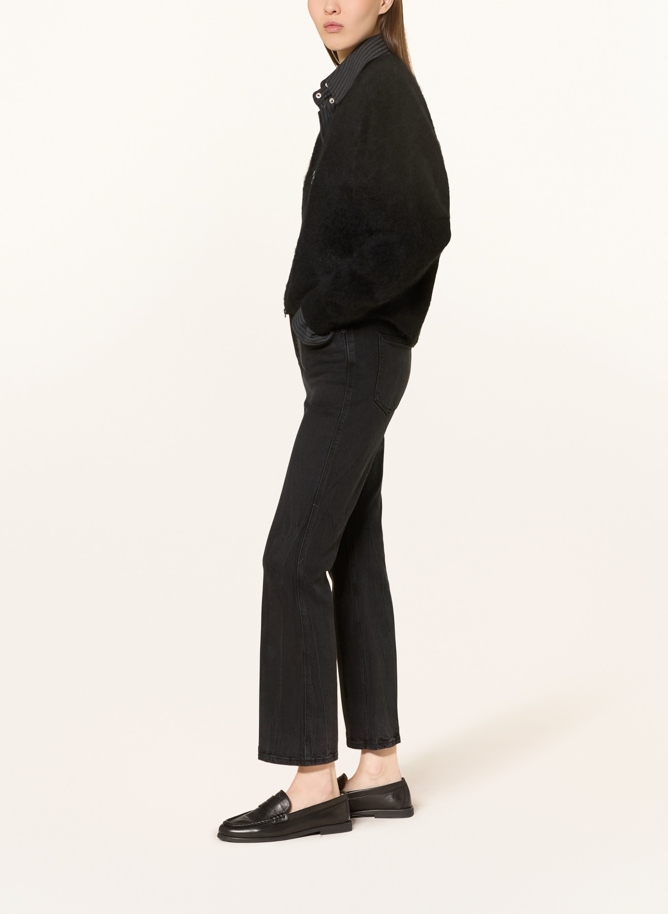 GOOD AMERICAN Flared Jeans GOOD STANDARD: 390 BLACK