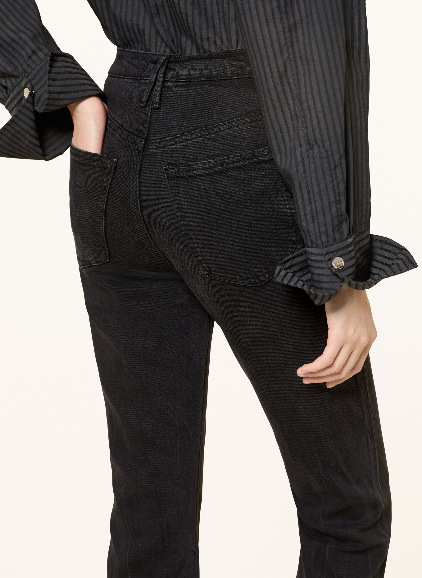 GOOD AMERICAN Flared Jeans GOOD STANDARD: 390 BLACK