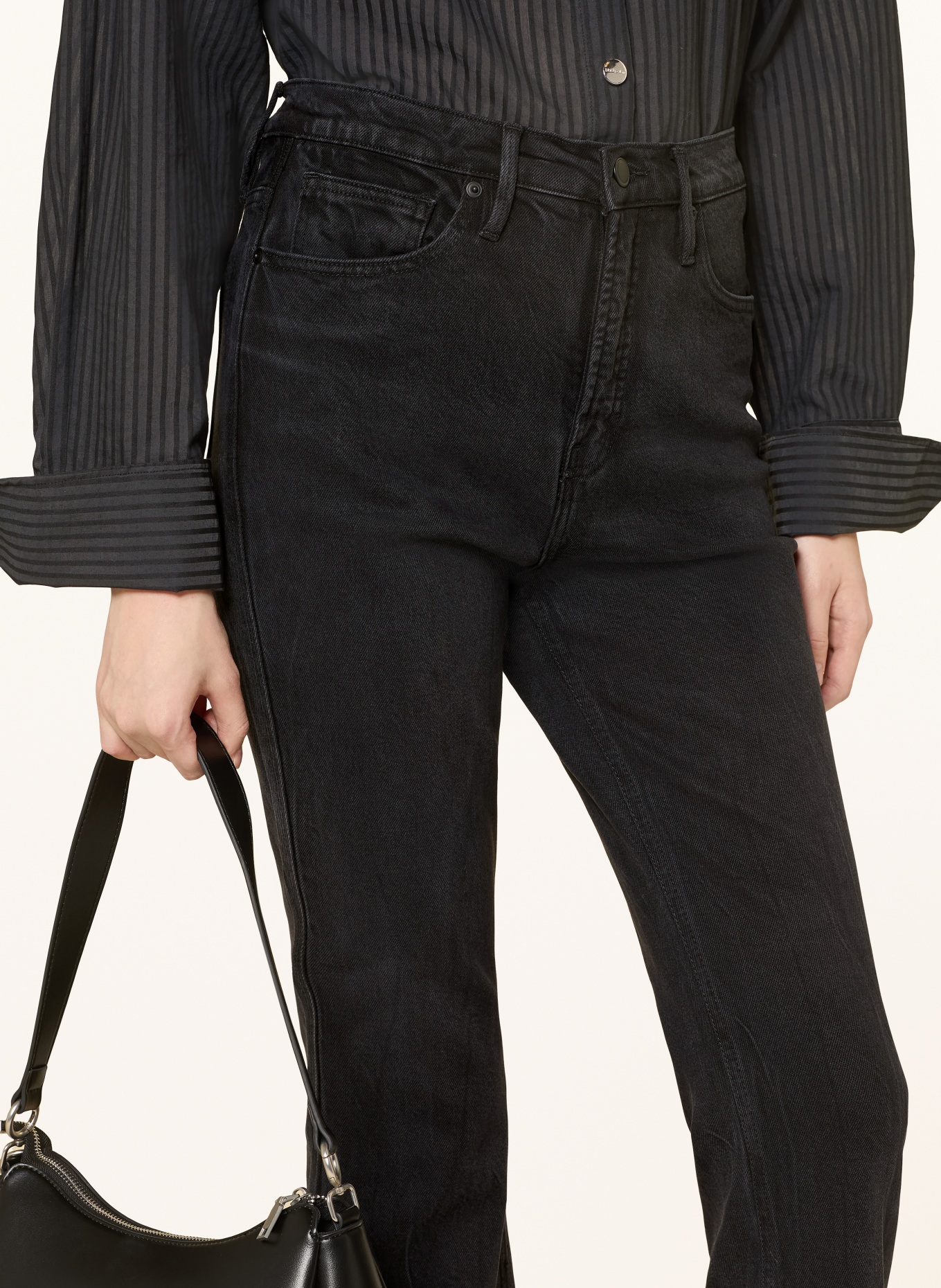 GOOD AMERICAN Flared Jeans GOOD STANDARD: 390 BLACK