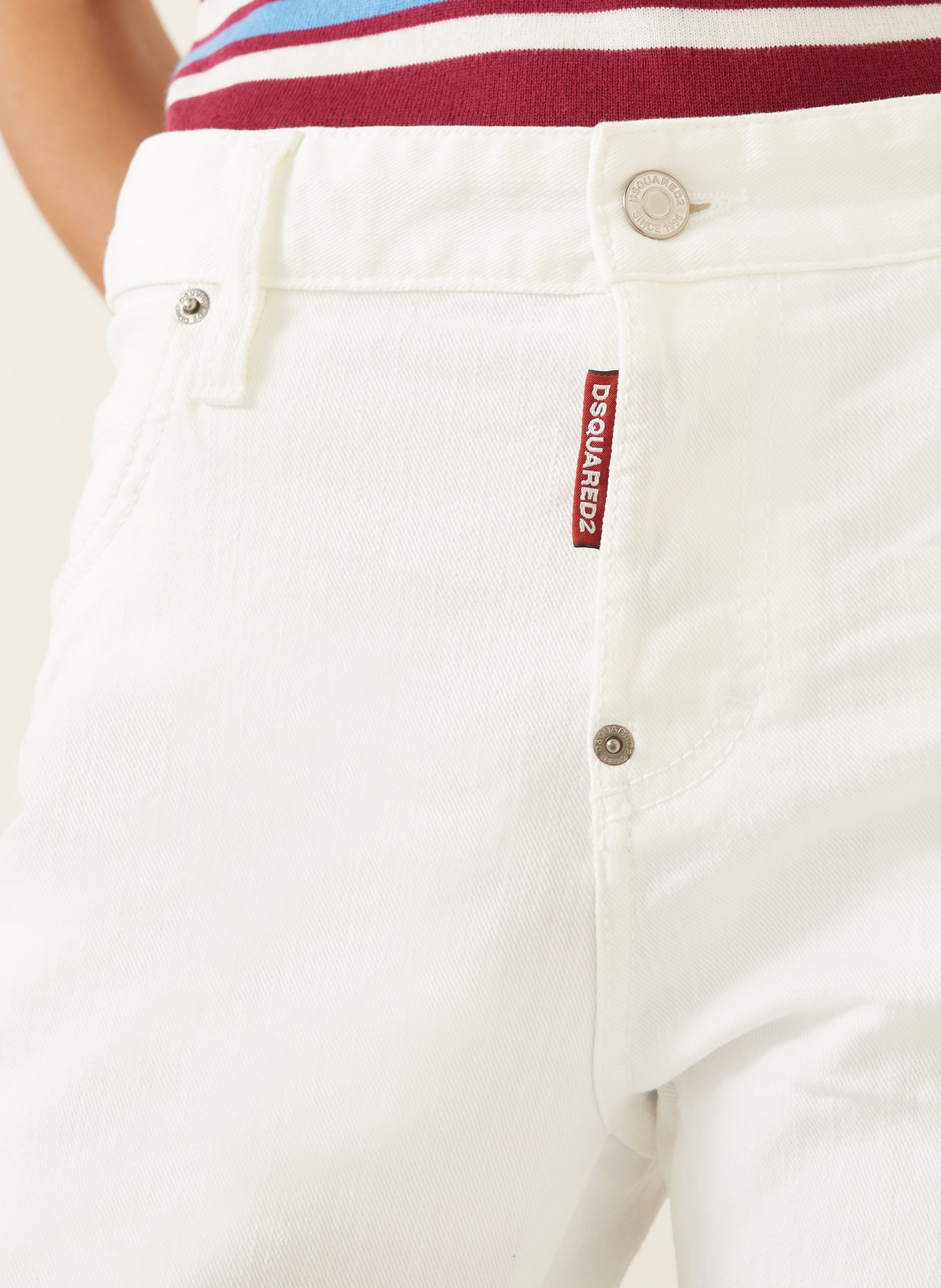 DSQUARED2 Cropped jeans TEDDY: 100 WHITE