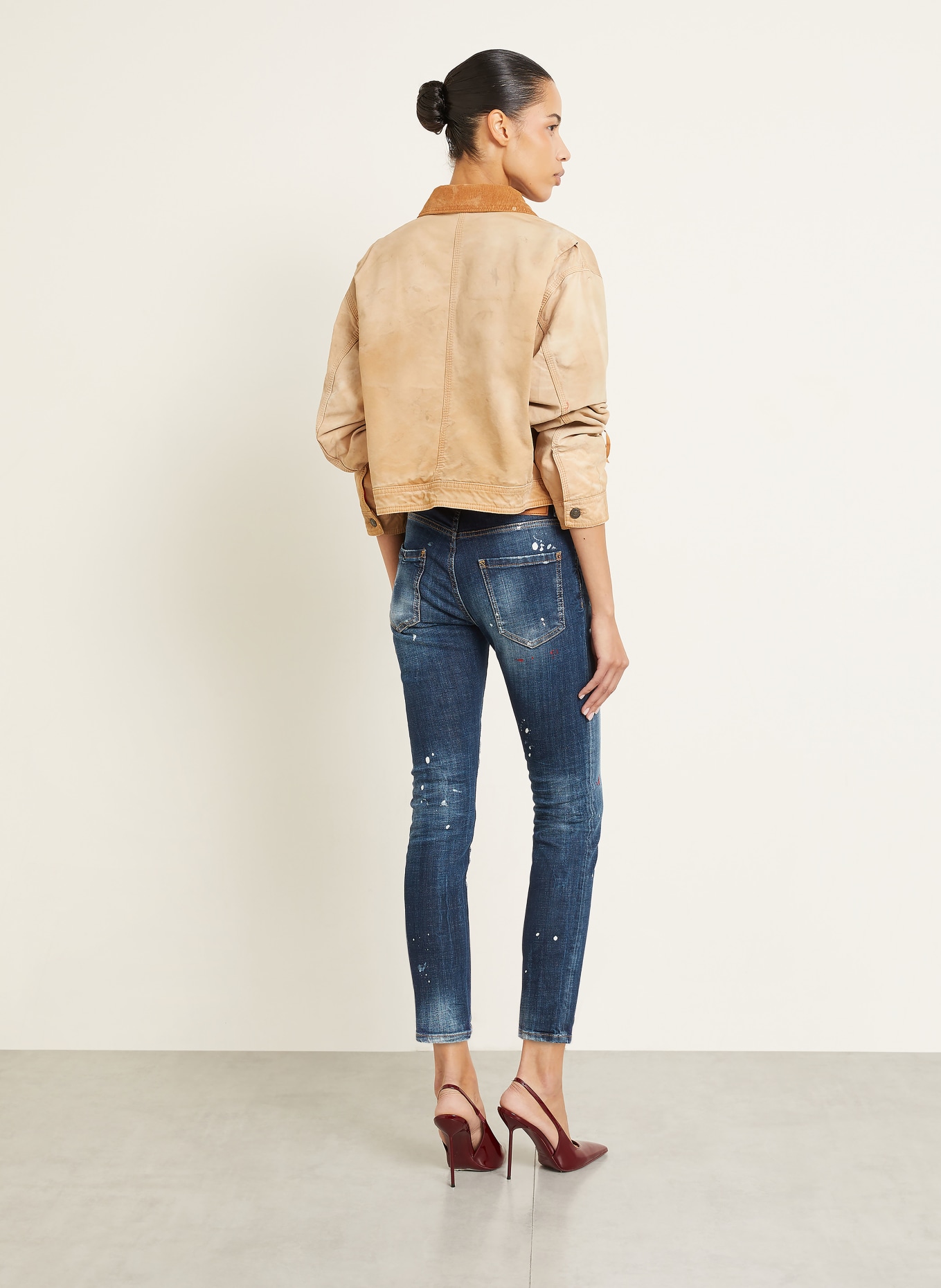 DSQUARED2 Cropped Jeans TEDDY: 470 NAVY BLUE