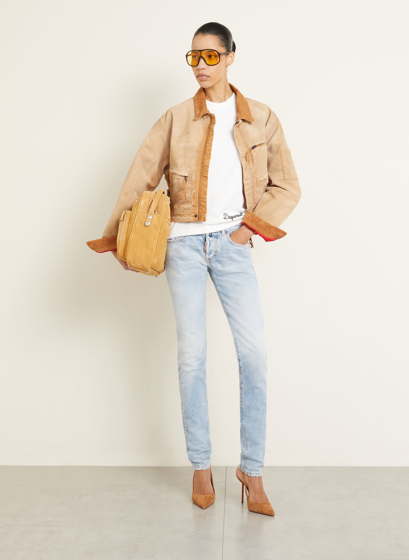 DSQUARED2 T-Shirt SIGNATURE JUST RIGHT FIT: WEISS