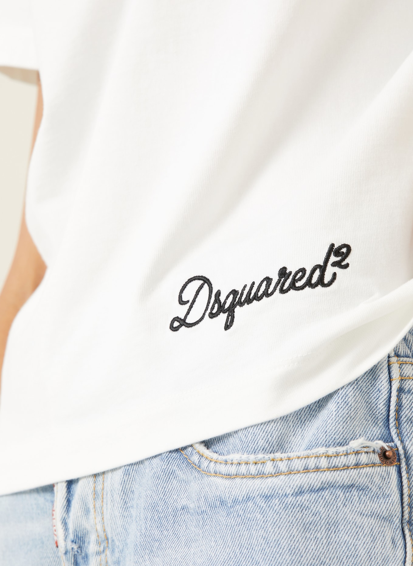 DSQUARED2 T-Shirt SIGNATURE JUST RIGHT FIT: WEISS
