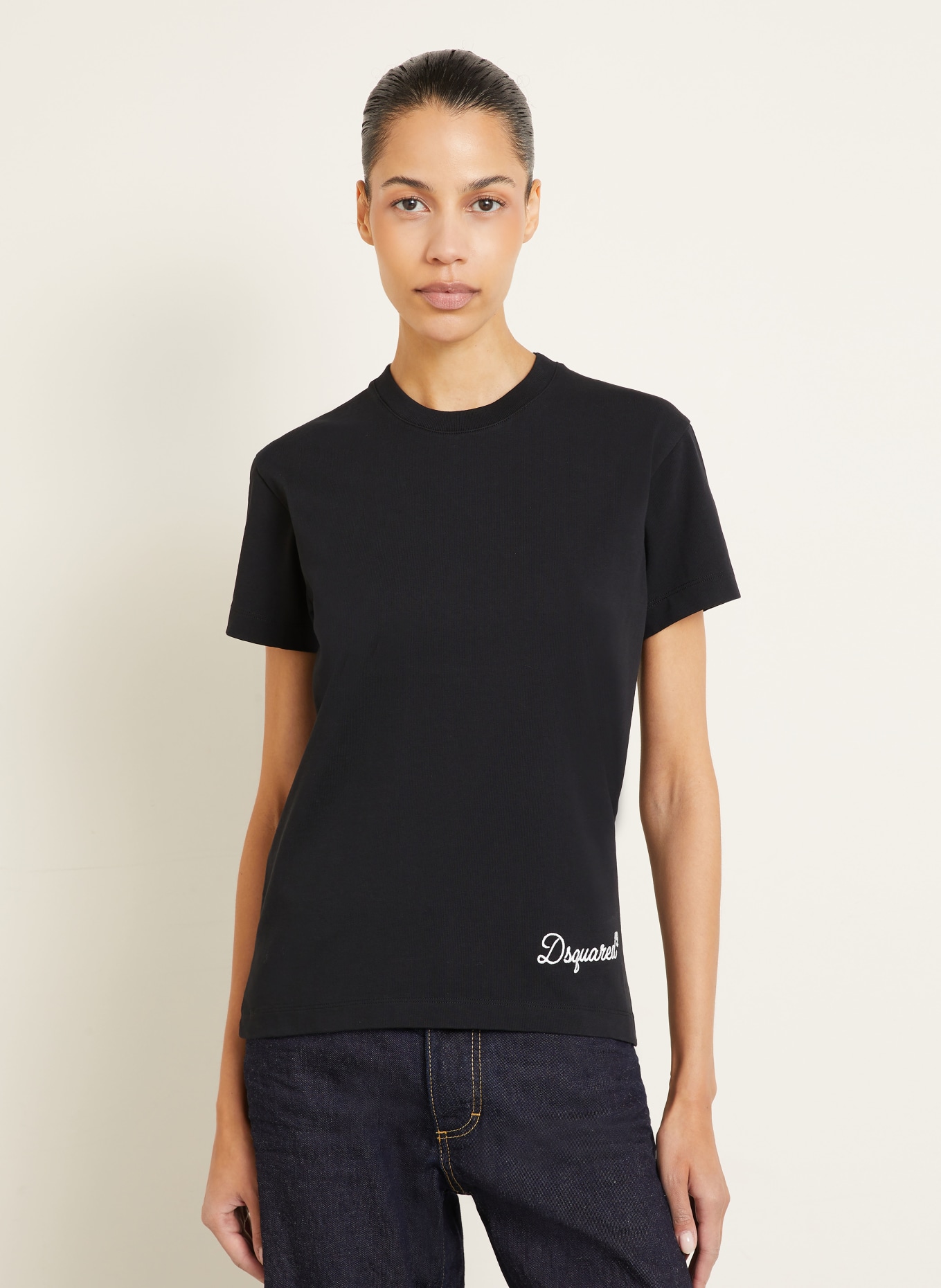 DSQUARED2 T-Shirt SIGNATURE JUST RIGHT FIT: SCHWARZ