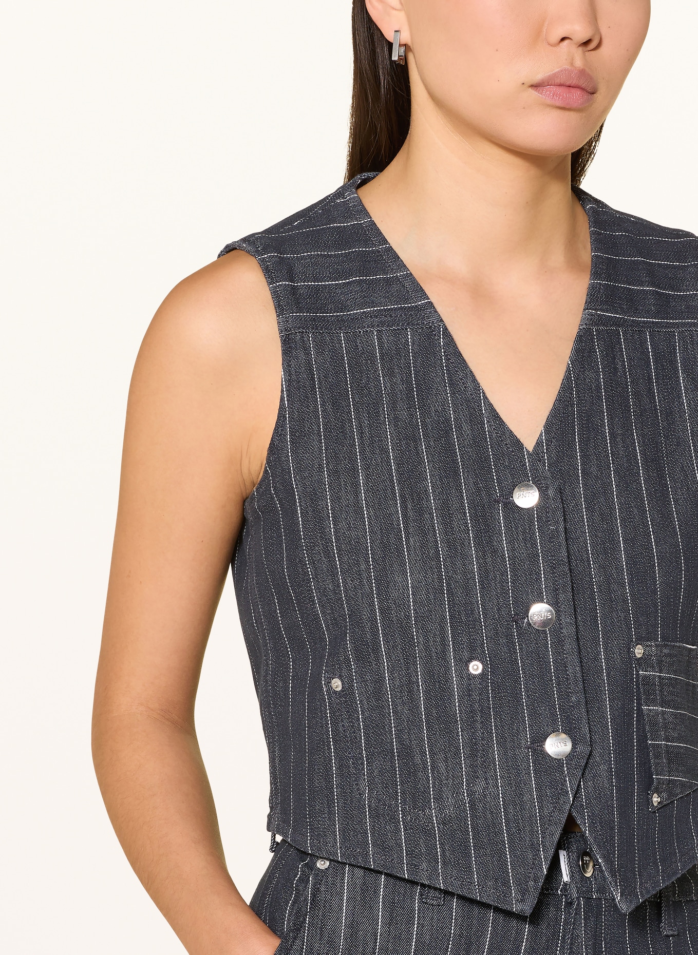 PNTS Jeansweste THE SUIT UP: DUNKELBLAU