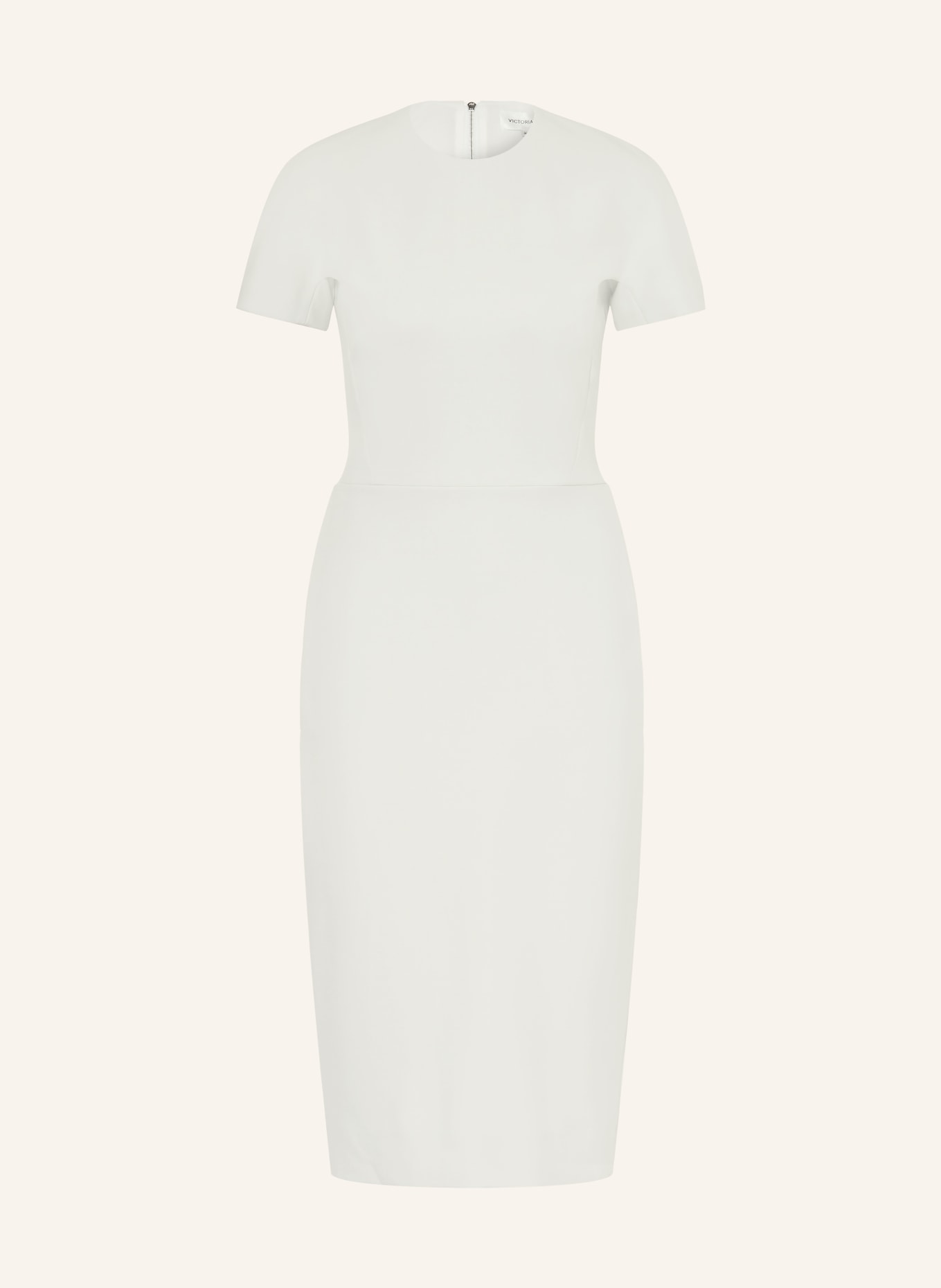 VICTORIA BECKHAM Etuikleid: ECRU / SILBER