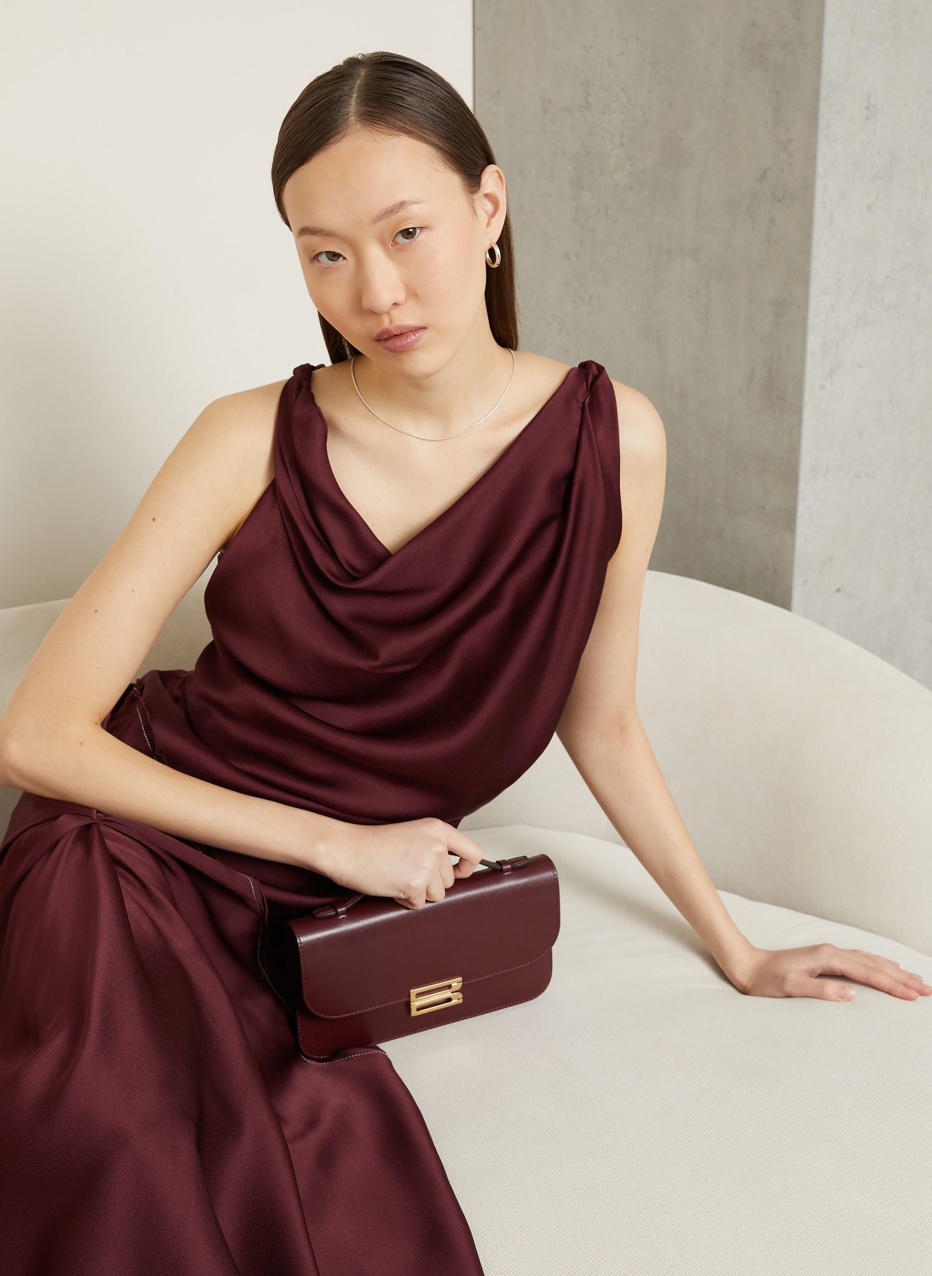 VICTORIA BECKHAM Abendkleid: DUNKELROT