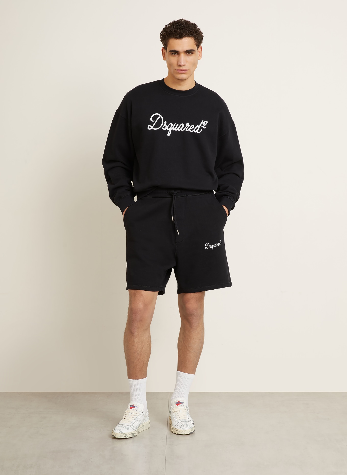 DSQUARED2 sweat shorts: BLACK