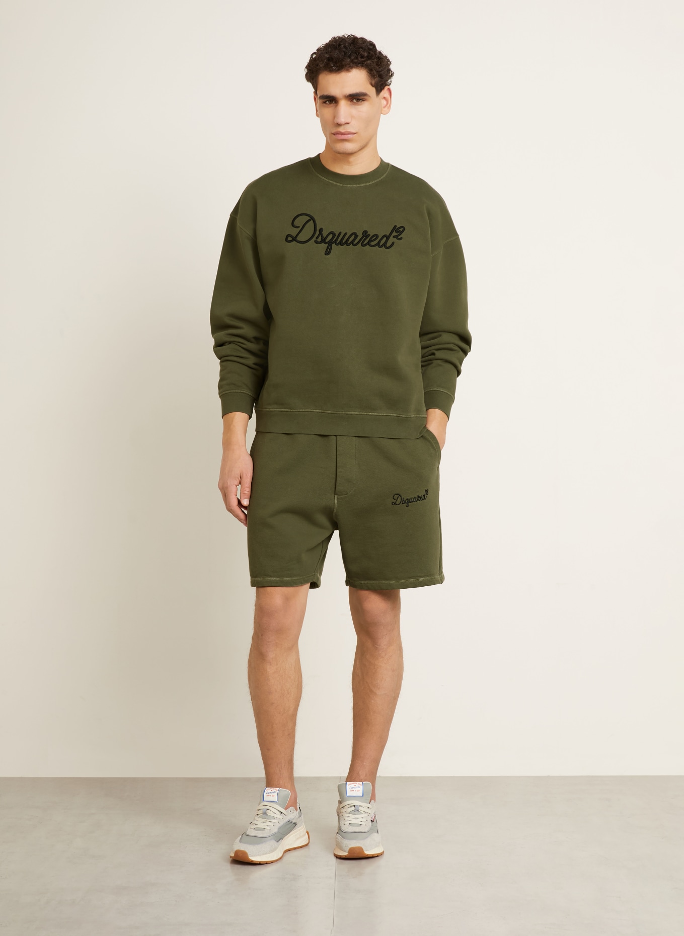 DSQUARED2 sweat shorts: OLIVE