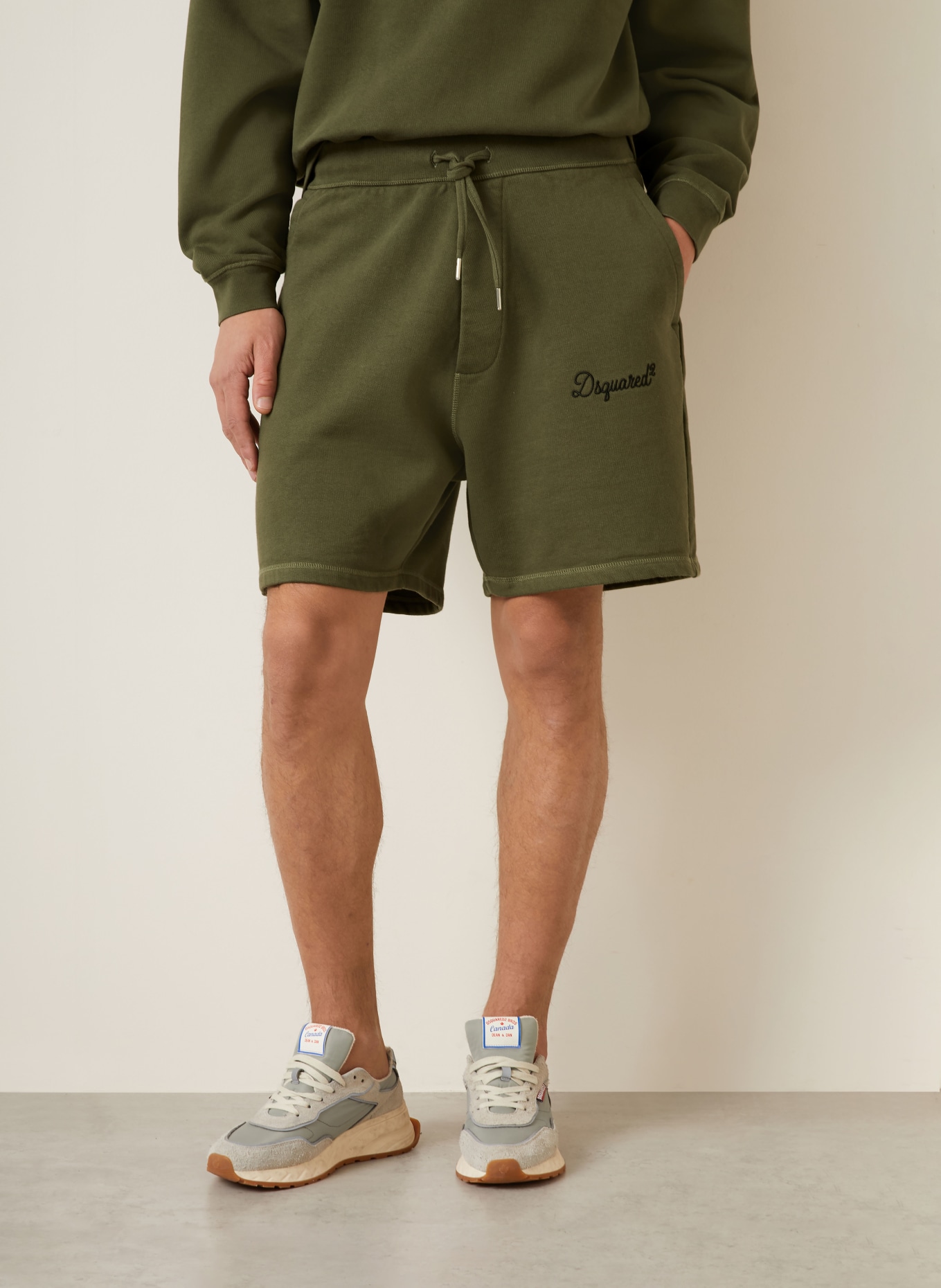 DSQUARED2 sweat shorts: OLIVE