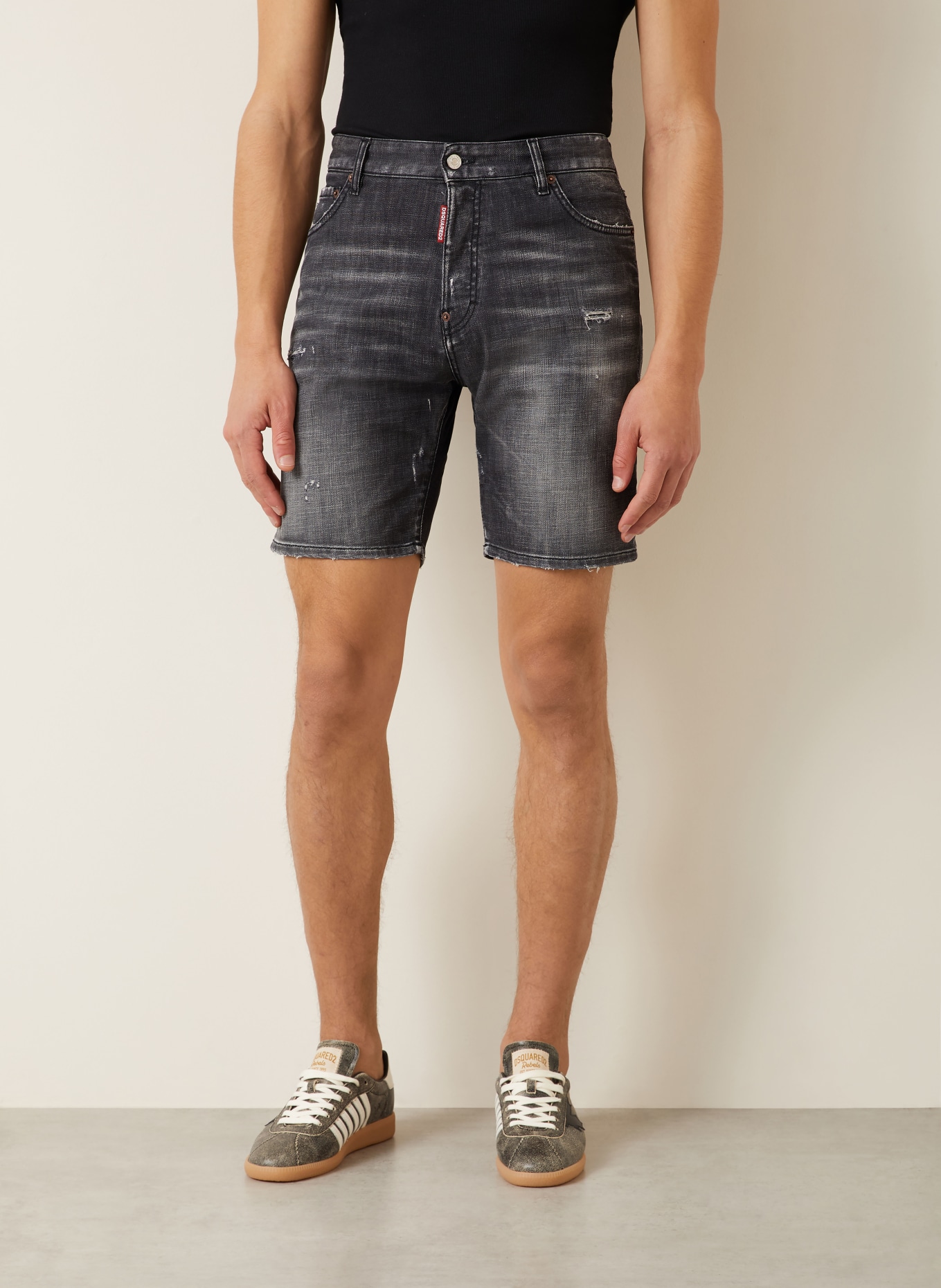 DSQUARED2 Jeansshorts: DUNKELGRAU