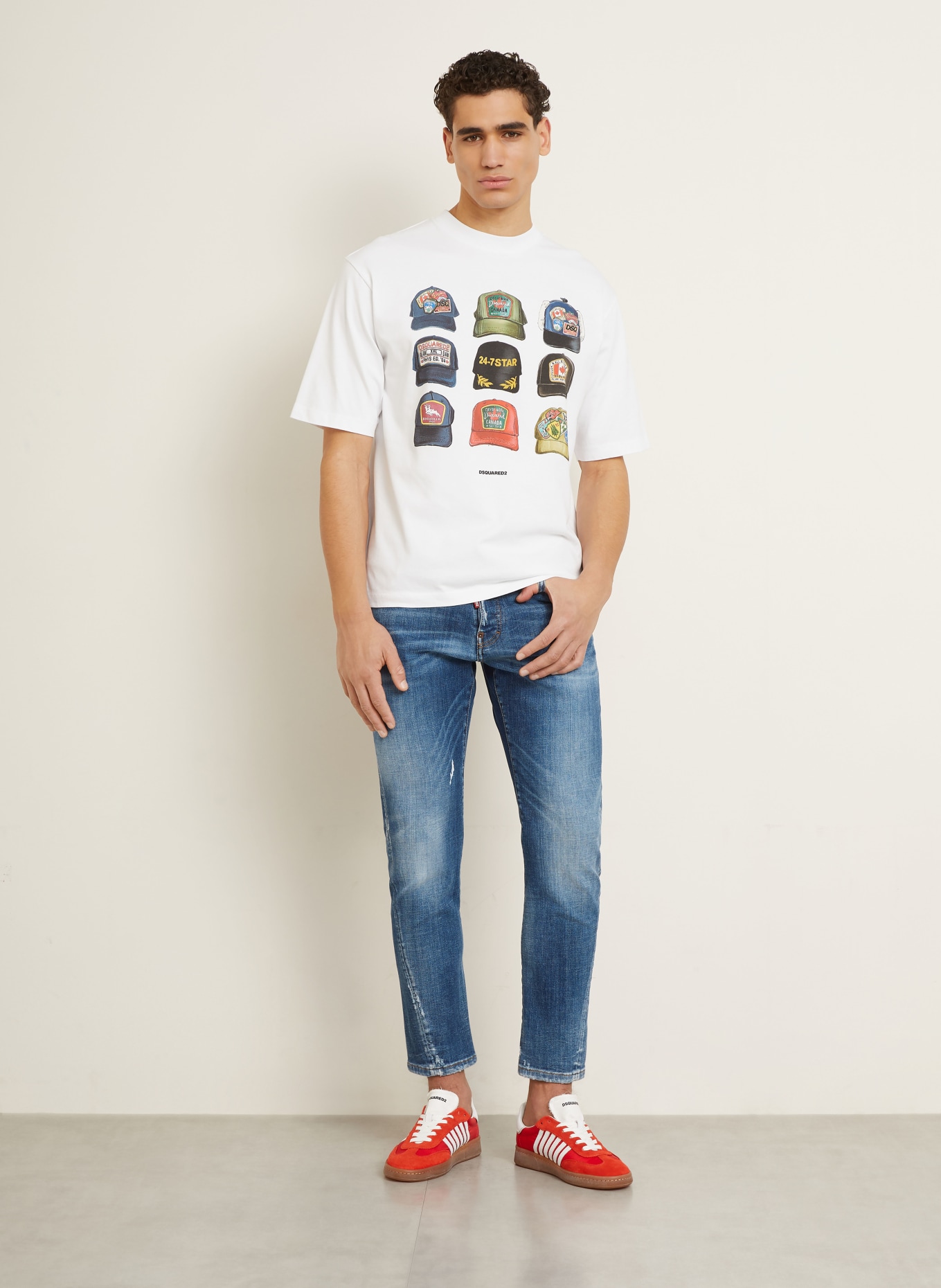 DSQUARED2 Džíny SLIM TWST Extra Slim Fit: 470 NAVY BLUE