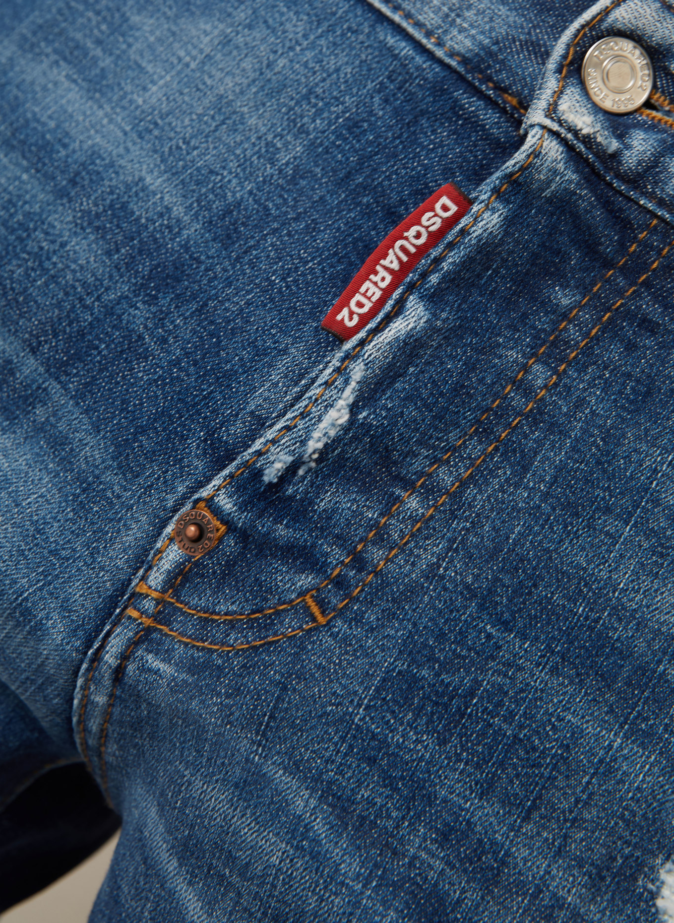 DSQUARED2 Džíny SLIM TWST Extra Slim Fit: 470 NAVY BLUE