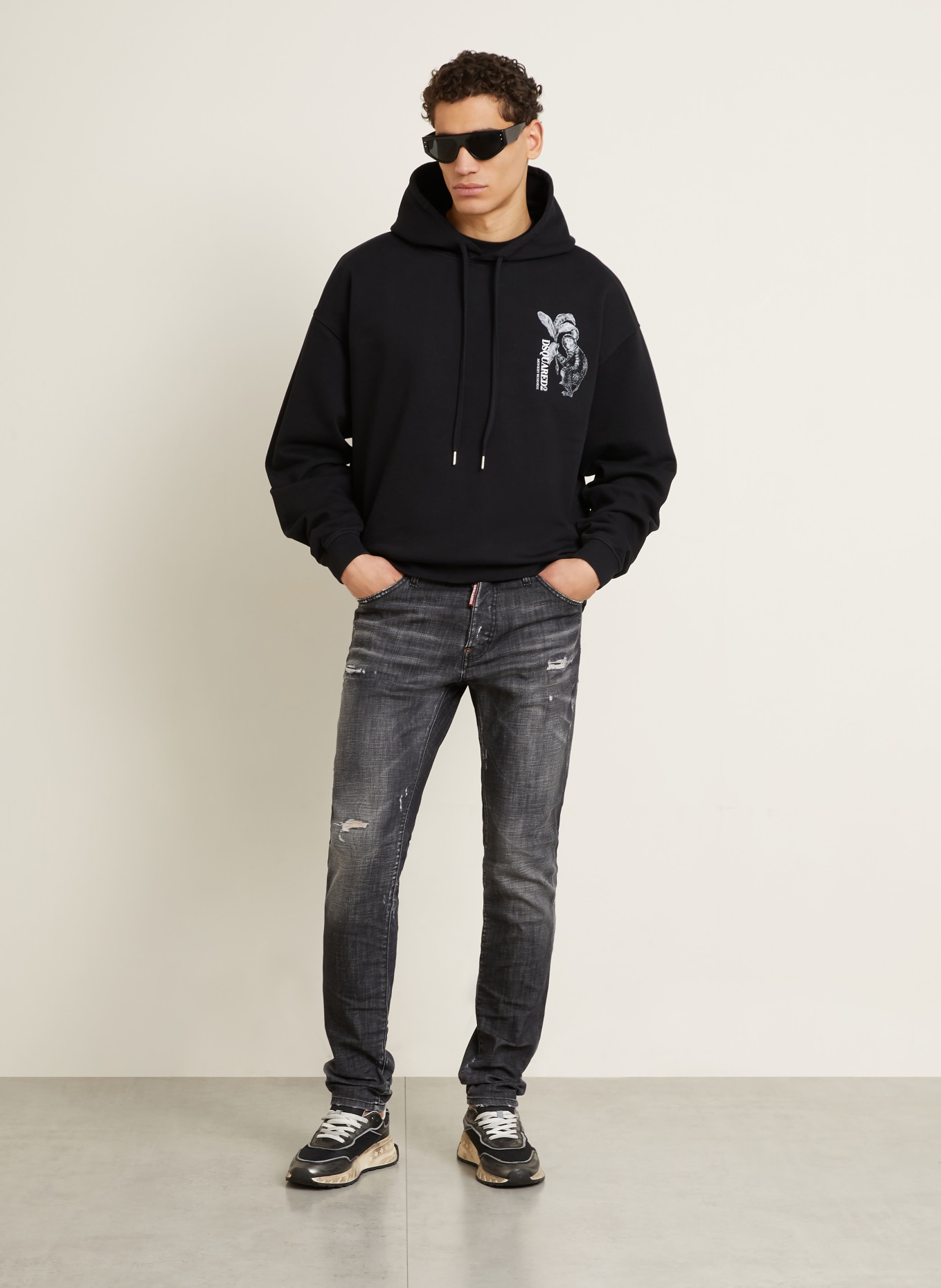 DSQUARED2 Jeans TEDDY Extra Slim Fit: 900 BLACK