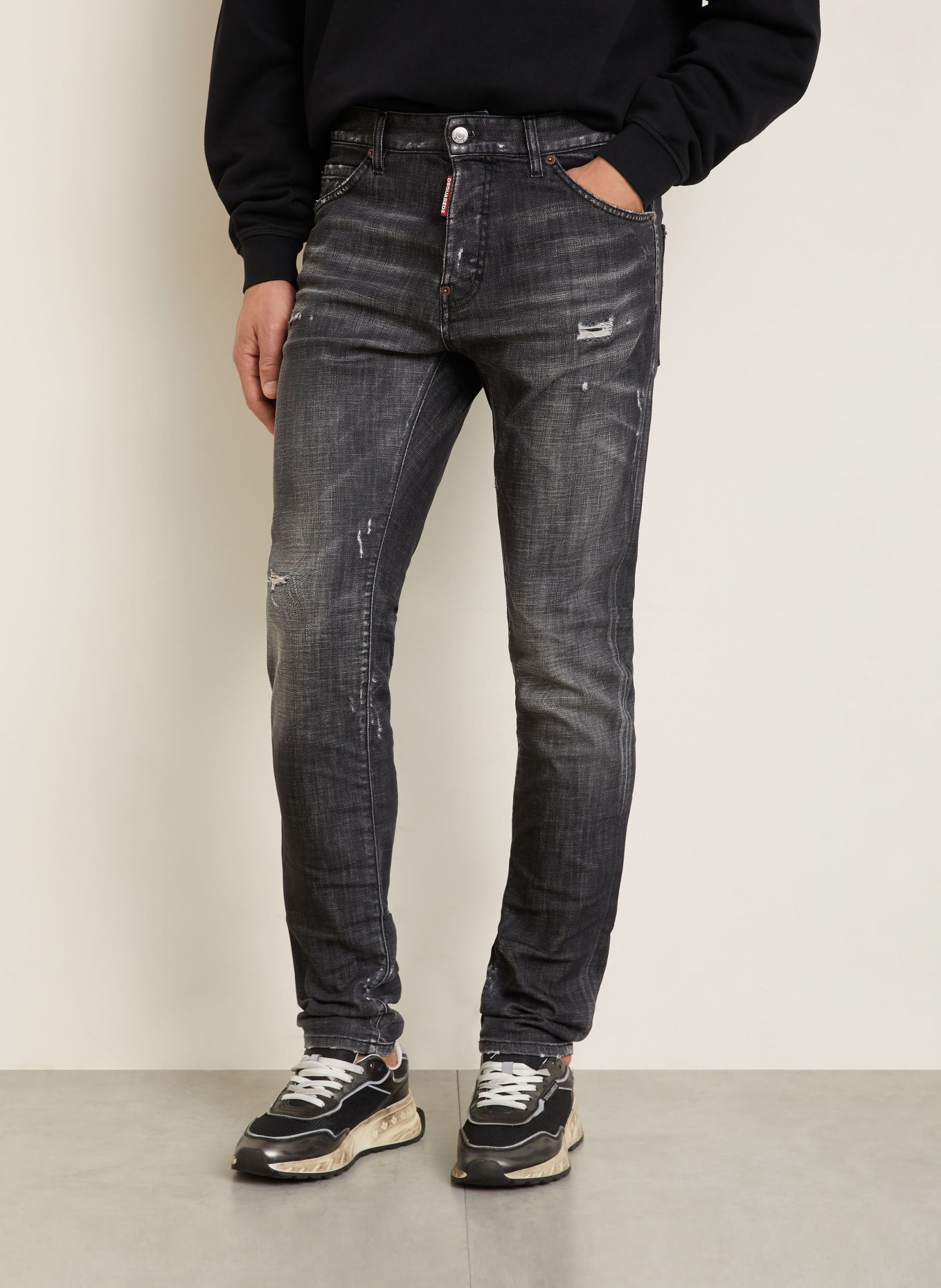 DSQUARED2 Jeans TEDDY Extra Slim Fit: 900 BLACK