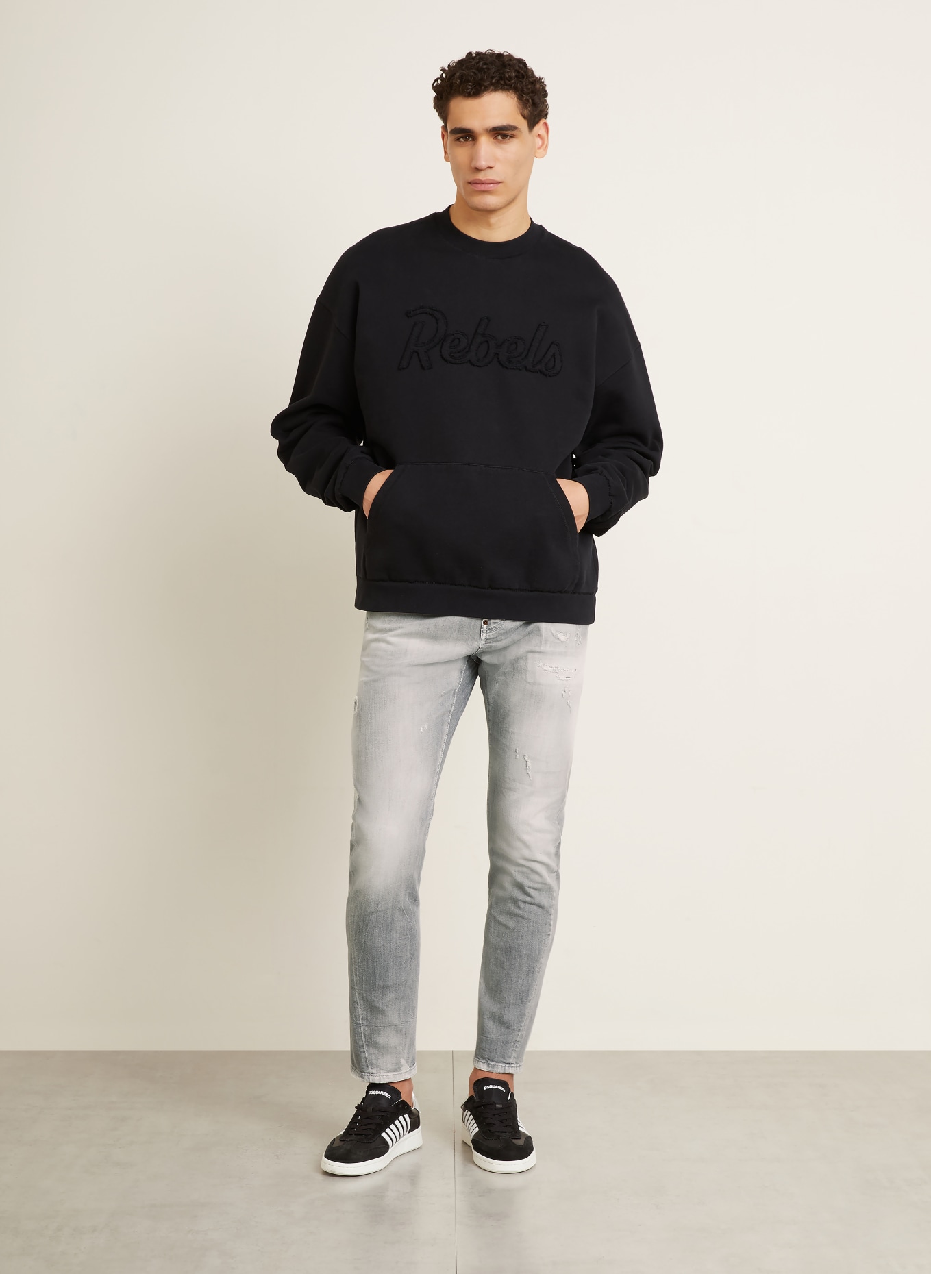 DSQUARED2 sweatshirt: BLACK