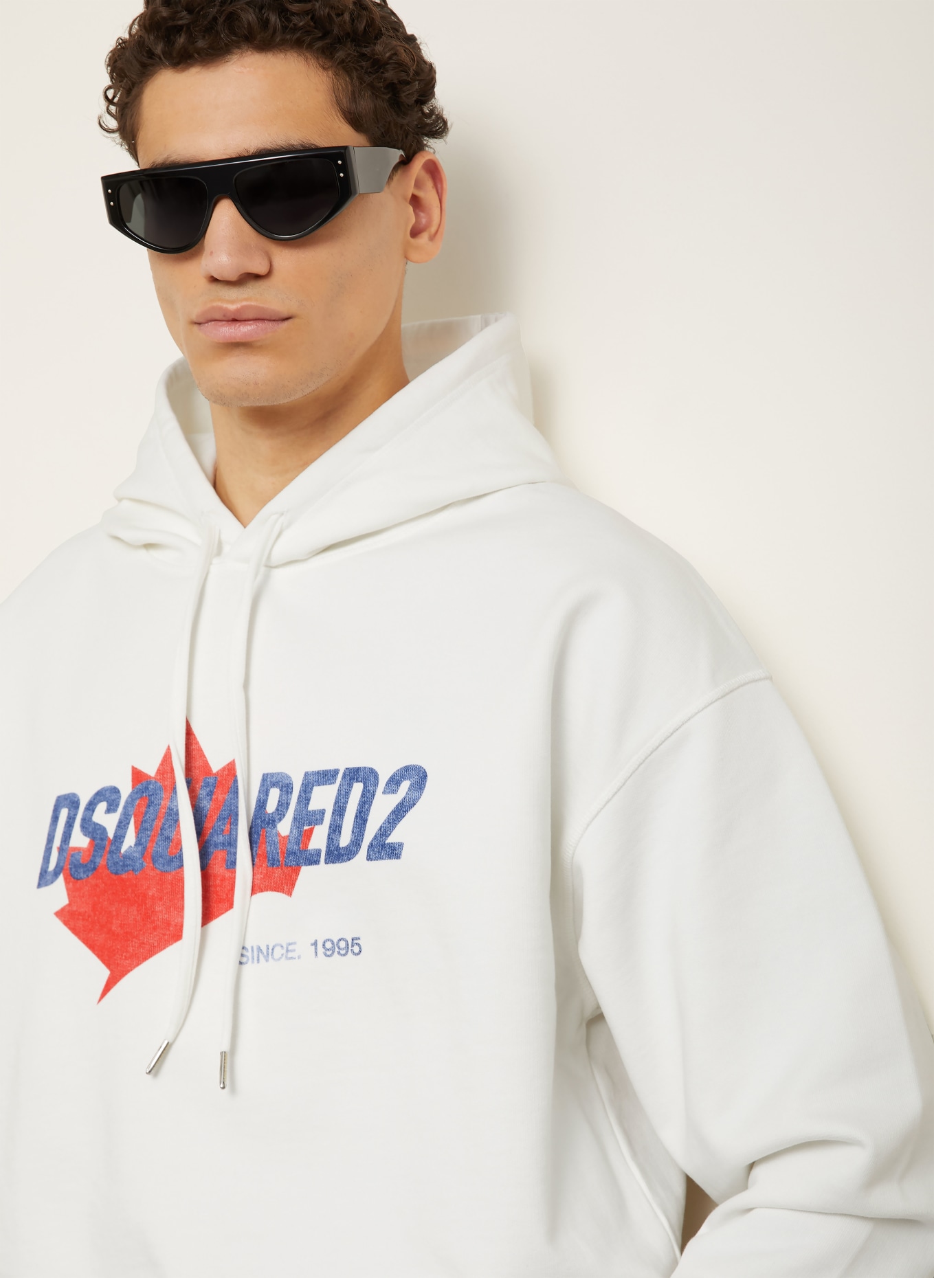 DSQUARED2 hoodie: WHITE / RED / BLUE