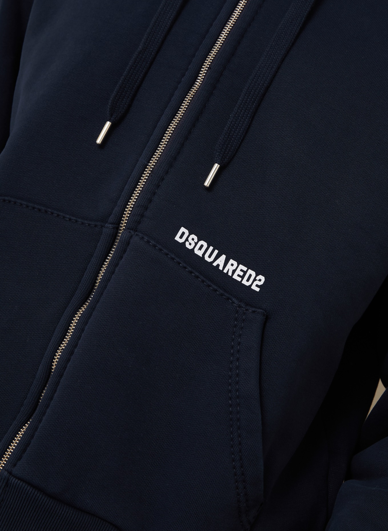 DSQUARED2 sweat jacket: DARK BLUE / WHITE
