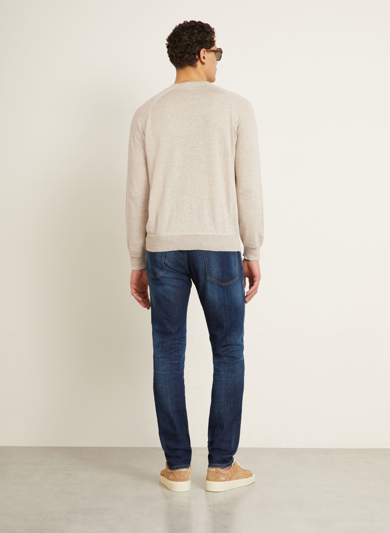 DSQUARED2 Pullover mit Leinen: BEIGE