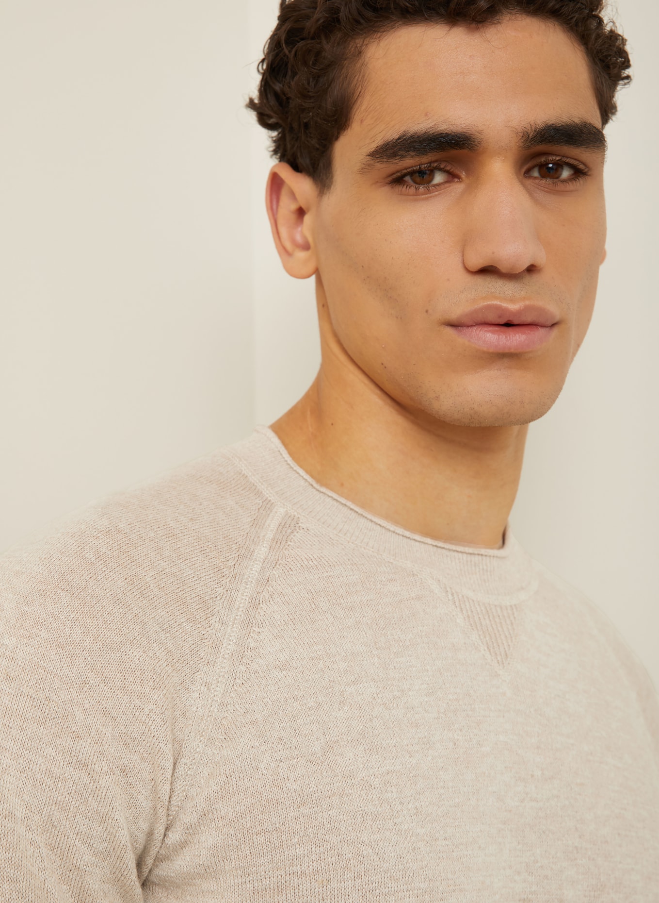 DSQUARED2 Pullover mit Leinen: BEIGE