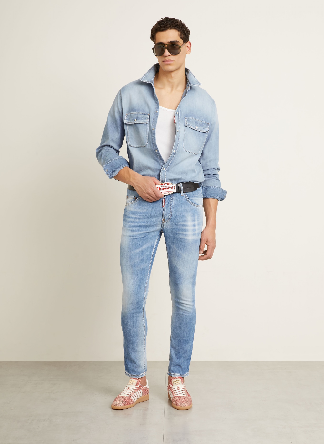 DSQUARED2 Jeanshemd Regular Fit: HELLBLAU